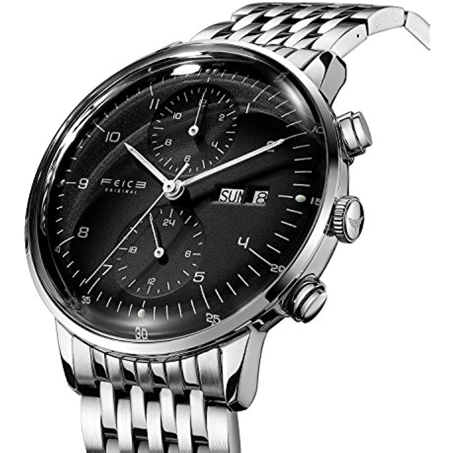 RELOJ FEICE HOMBRE FM121 LUJO PLATEADO - 2
