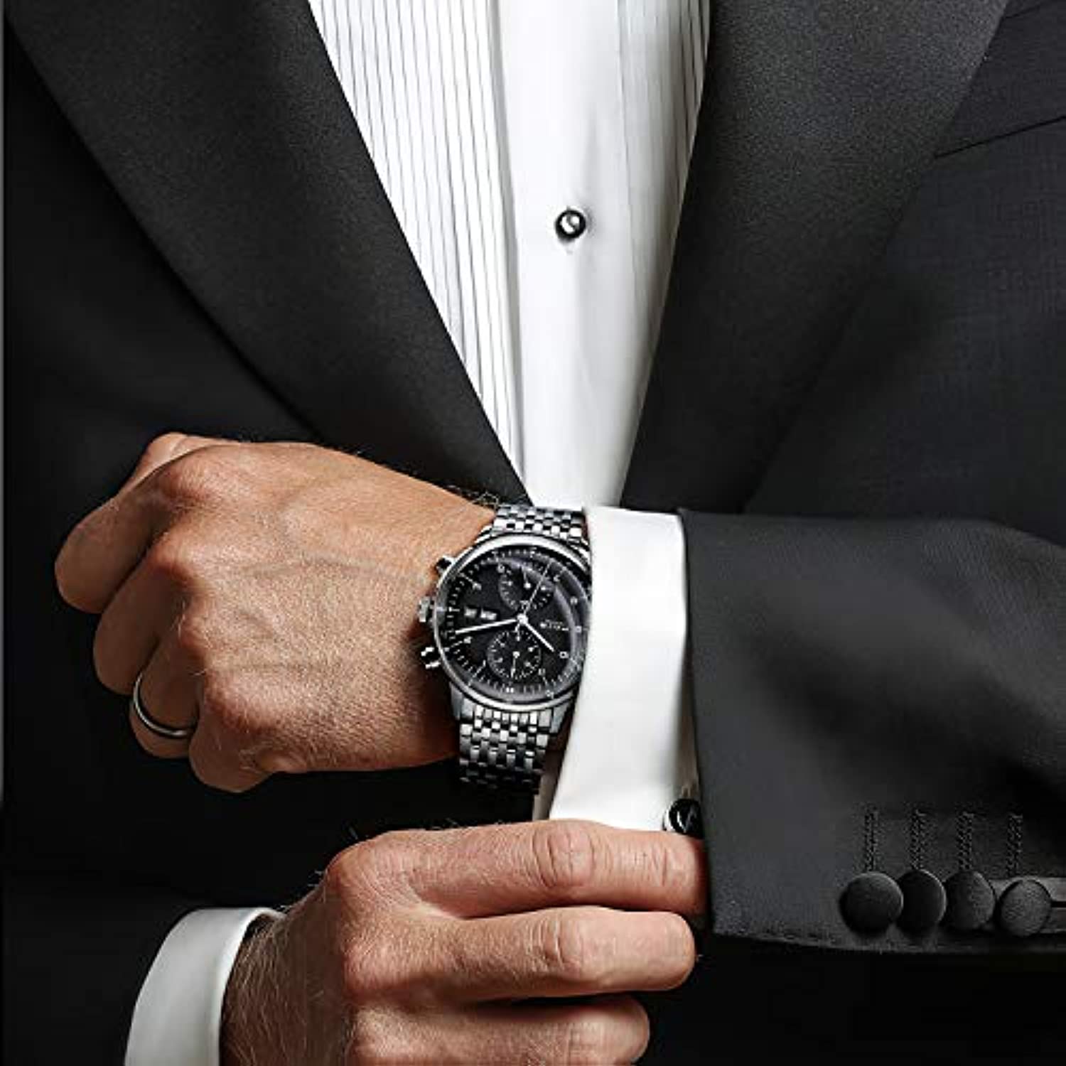 RELOJ FEICE HOMBRE FM121 LUJO PLATEADO - 5