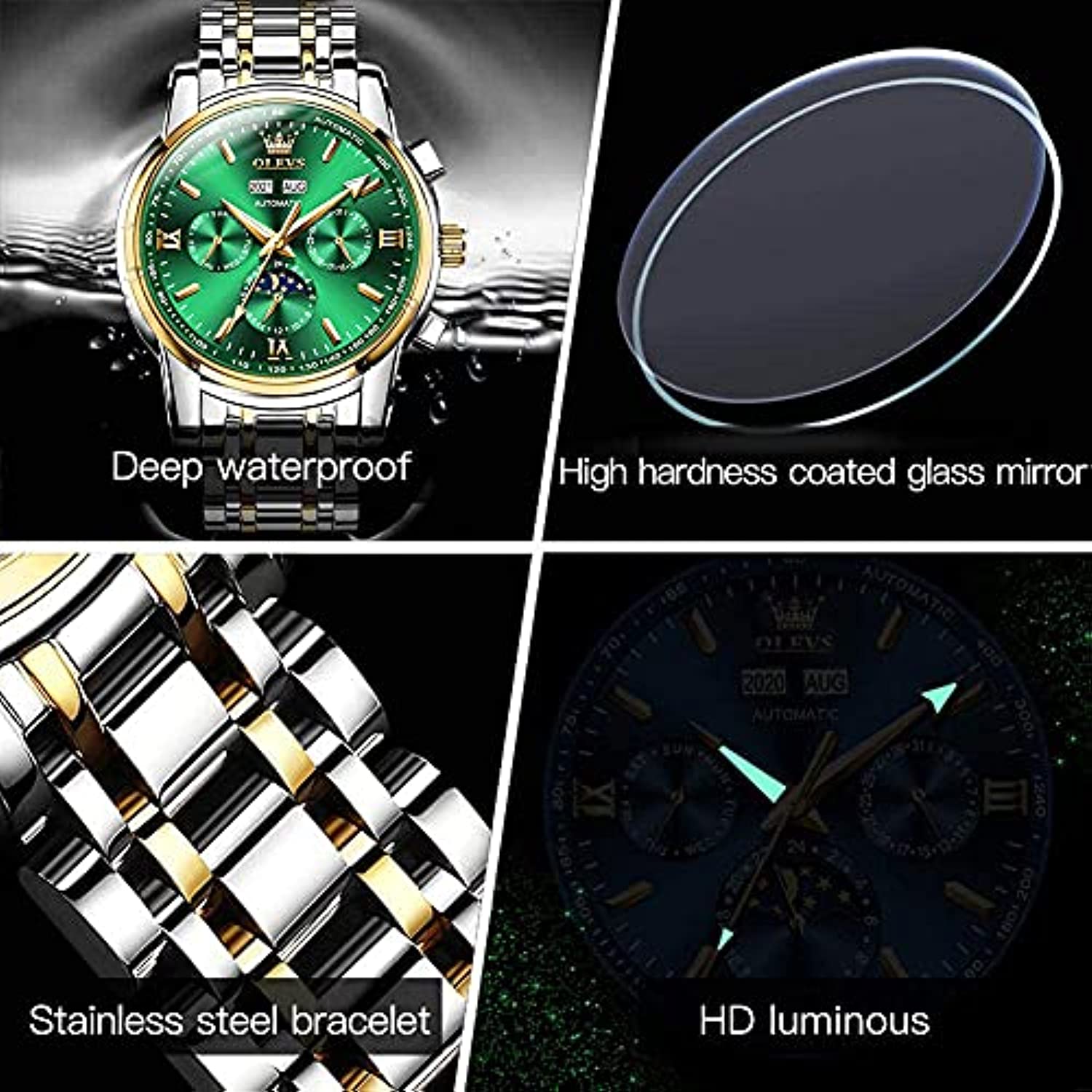 RELOJ OLEVS HOMBRE GX-S-G6633G-JLV LUJO BLANCO - 6