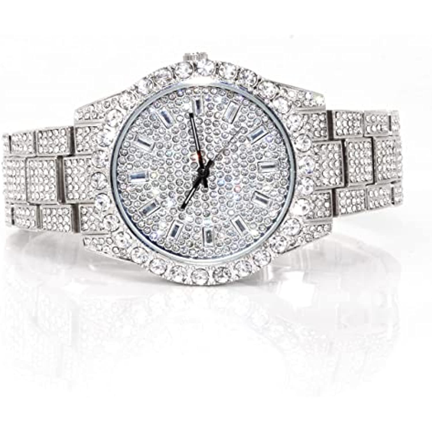 RELOJ TECHNO PAVE HOMBRE WBCH-8918-103-107-S LUJO PLATEADO - 5