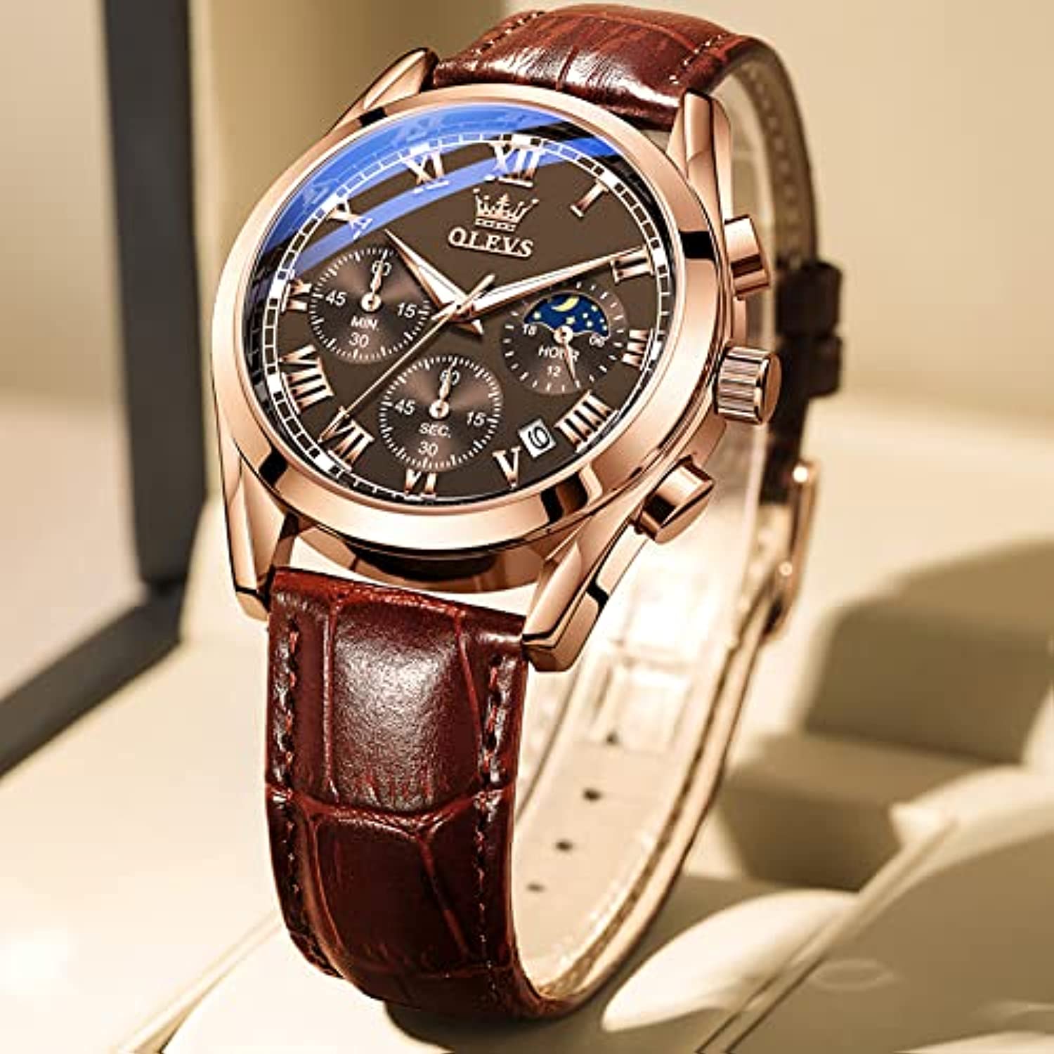 RELOJ GLOBAL SHOPEX HOMBRE YKS-S-G2878 LUJO YIKASHI MARRÓN - 4