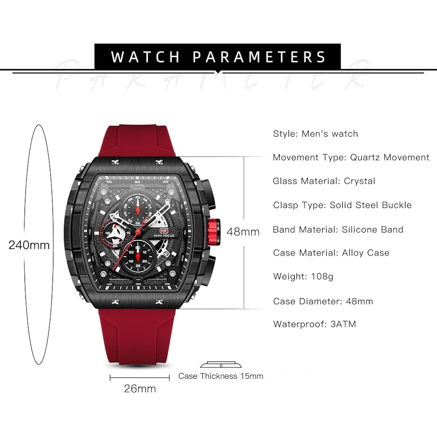 RELOJ AIMES HOMBRE AMS0399 NEGRO - 6