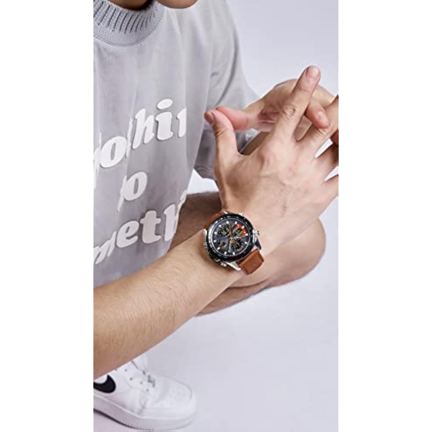 RELOJ NAVIFORCE HOMBRE NF9197L-SGYOBN MARRÓN - 3