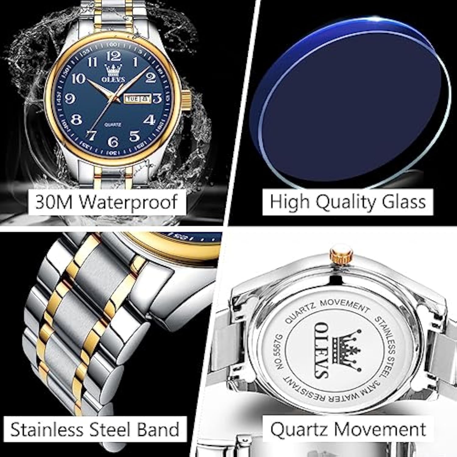 RELOJ OLEVS HOMBRE OUW-S-G5567GJ-JJL PLATEADO - 5