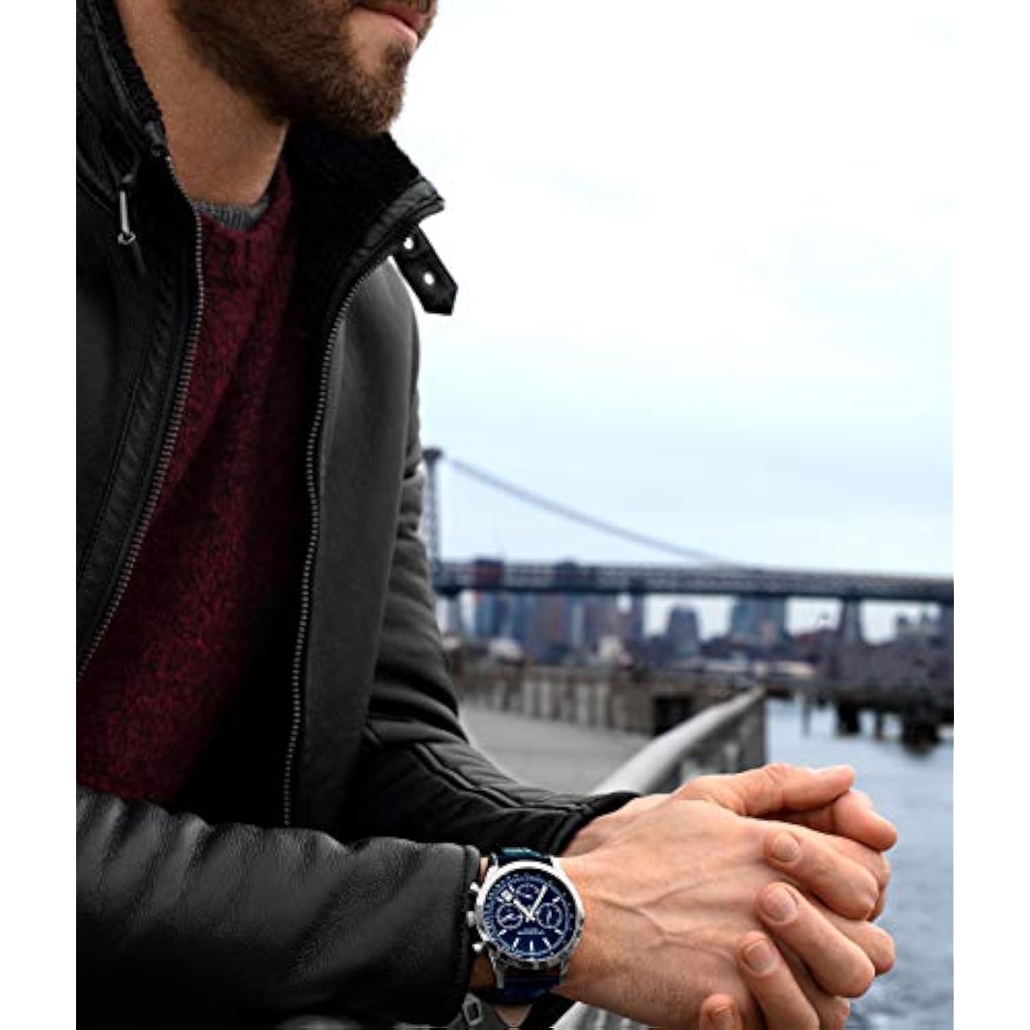 RELOJ STUHRLING ORIGINAL HOMBRE 3975LM.2 AZUL - 4