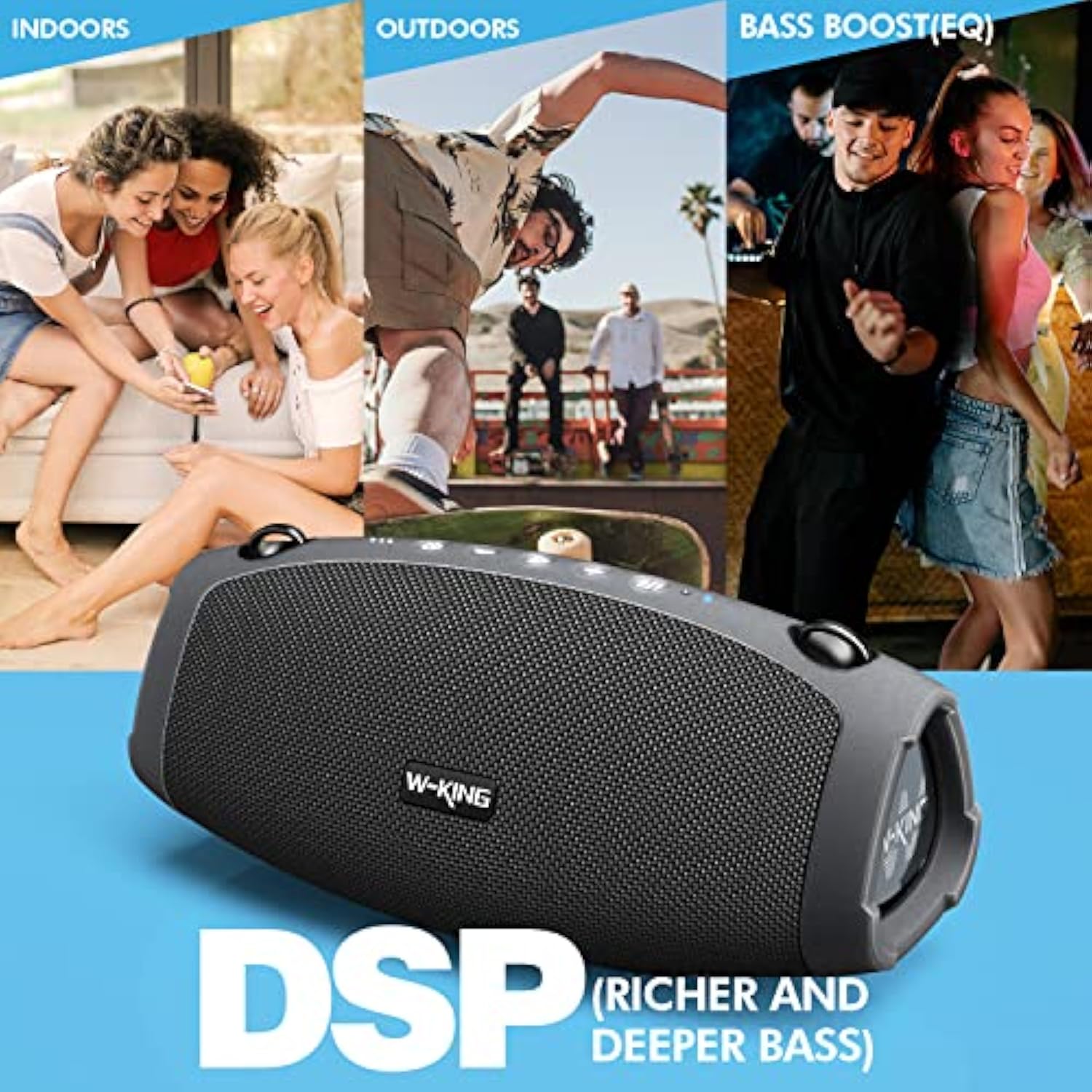 W-KING ALTAVOZ BLUETOOTH PORTÁTIL INALÁMBRICO 120 W PICO 70 W - 3