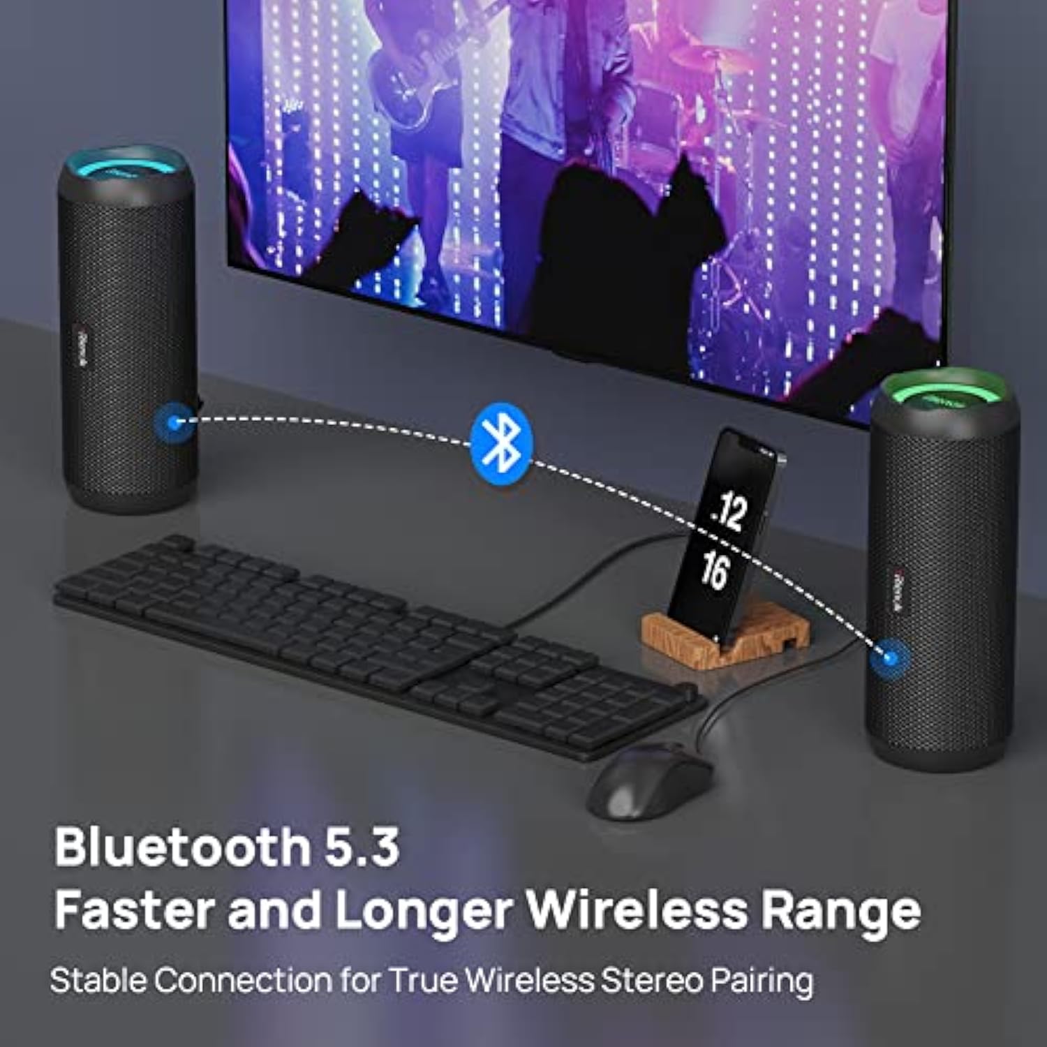 RIENOK ALTAVOZ BLUETOOTH PORTÁTIL DE 30 W ESTÉREO INALÁMBRICO - 2