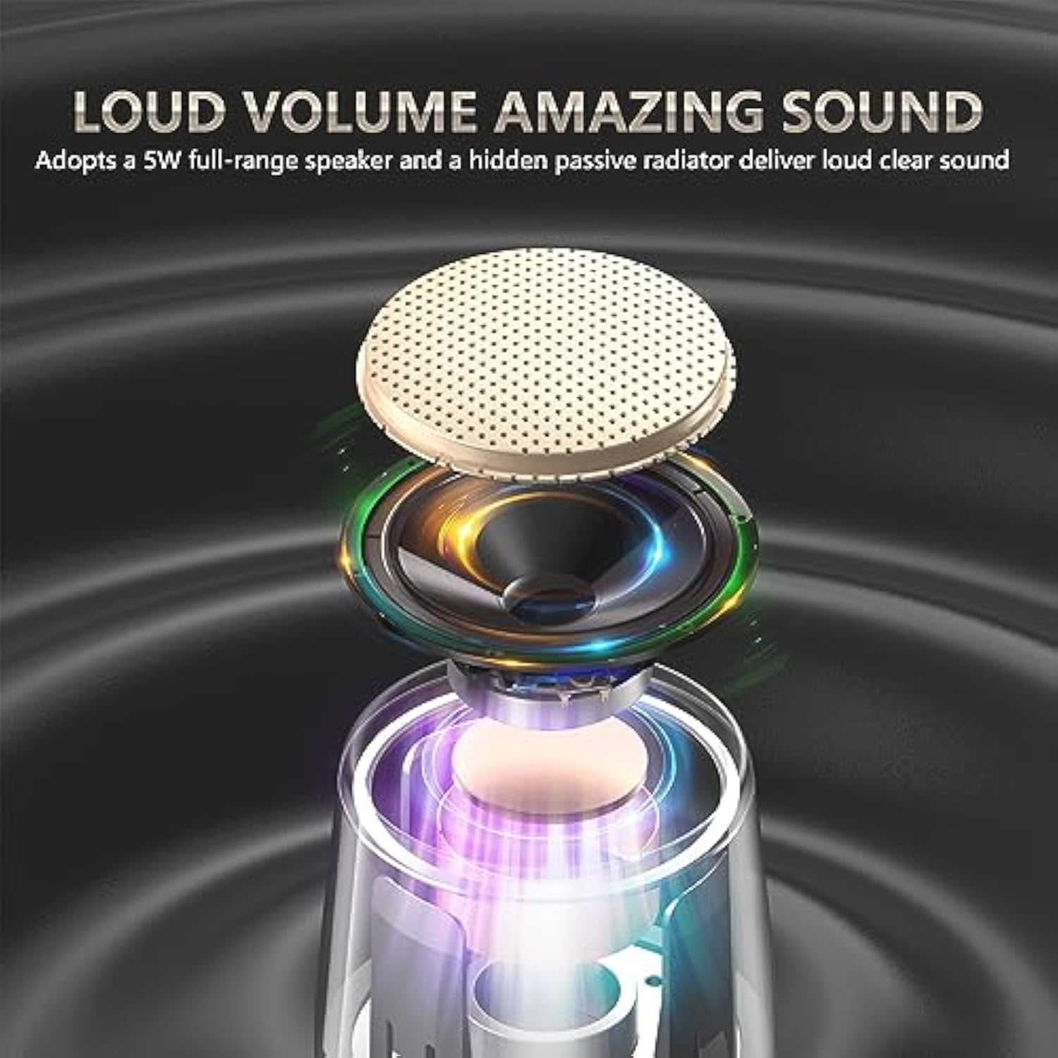INSMY ALTAVOZ BLUETOOTH PEQUEÑO MINI ALTAVOZ INALÁMBRICO PORTÁTIL - 3
