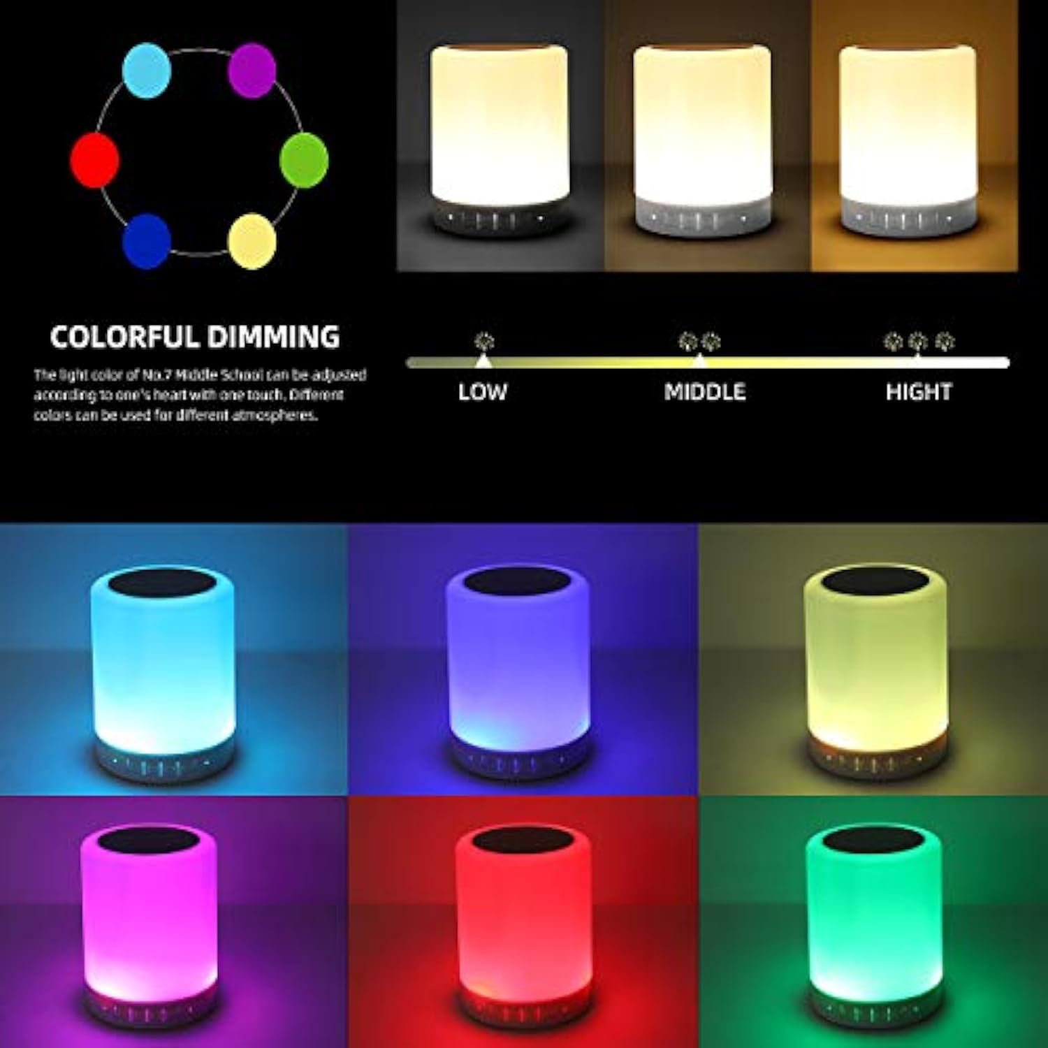 KPR ALTAVOZ BLUETOOTH CON LUZ NOCTURNA ALTAVOCES INALÁMBRICOS - 2