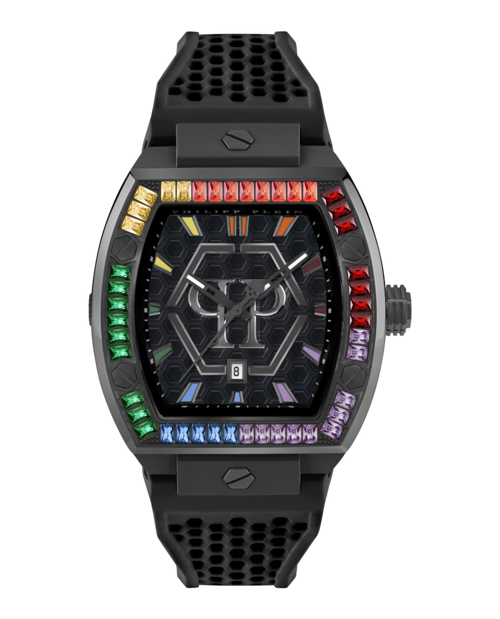 RELOJ PHILIPP PLEIN HEXAGON PHANTOM SILICONA NEGRO (HOMBRE) - 1