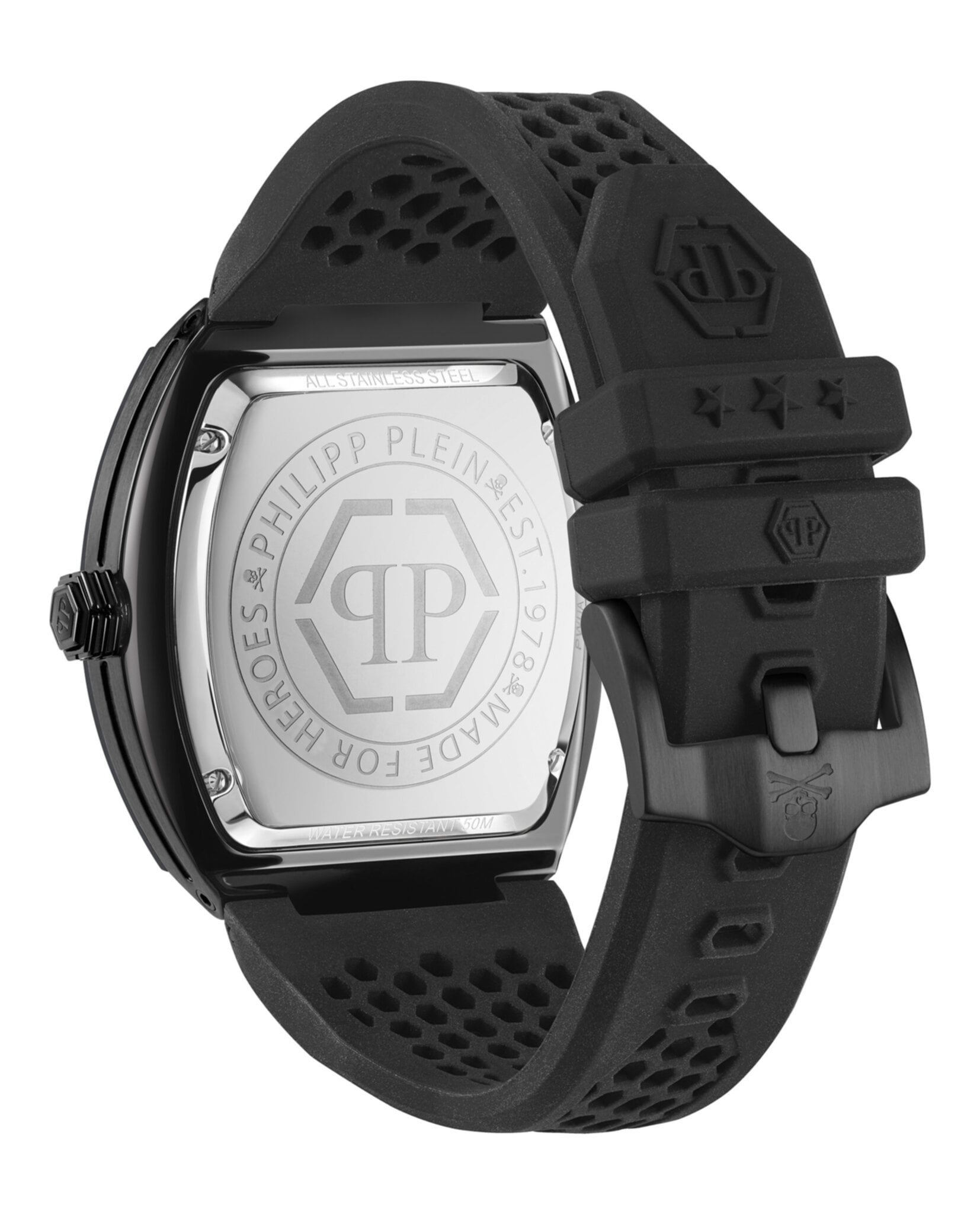 RELOJ PHILIPP PLEIN HEXAGON PHANTOM SILICONA NEGRO (HOMBRE) - 3