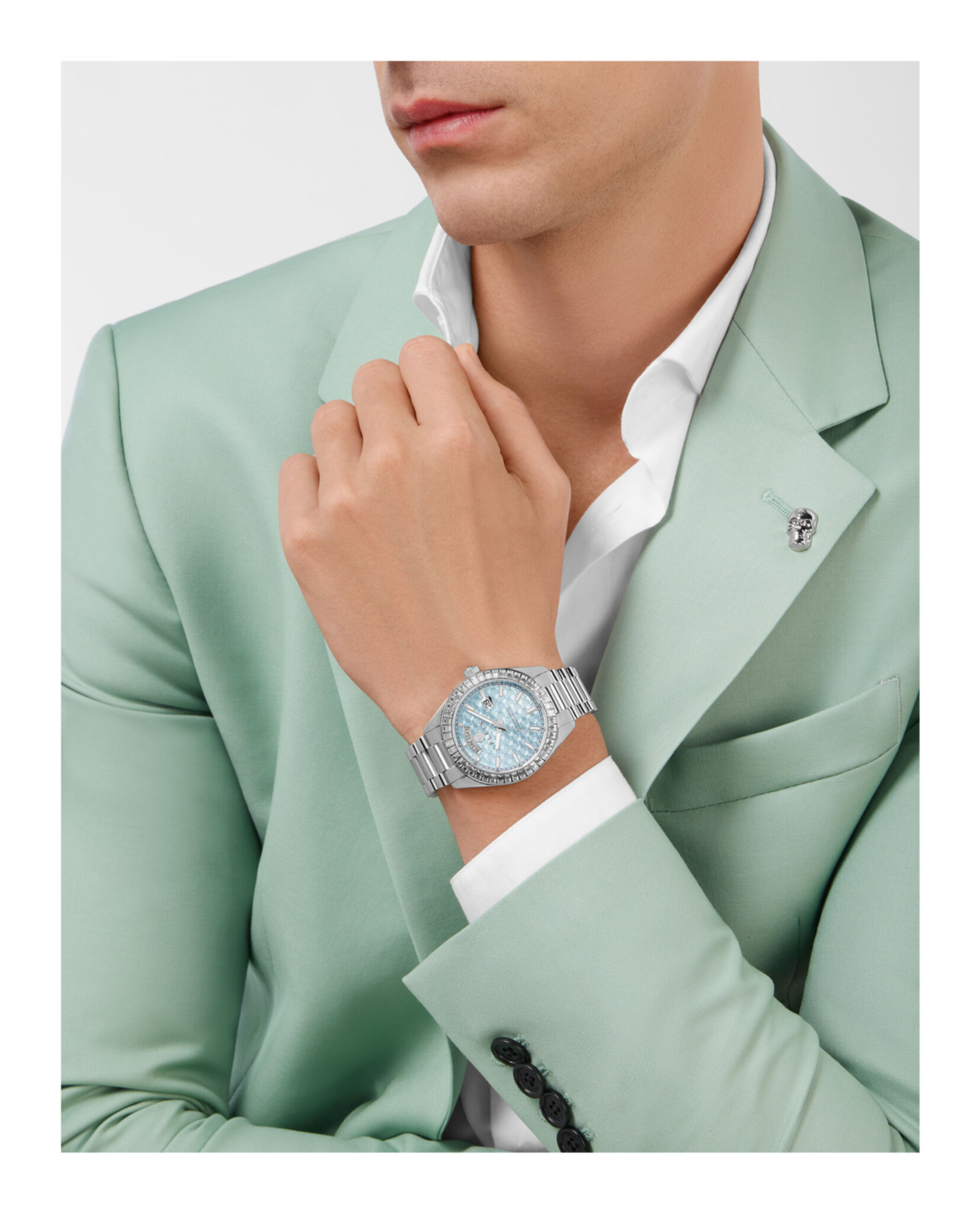 RELOJ PHILIPP PLEIN DATE SUPERLATIVE CRYSTAL WATCH (HOMBRE) ACERO - 4