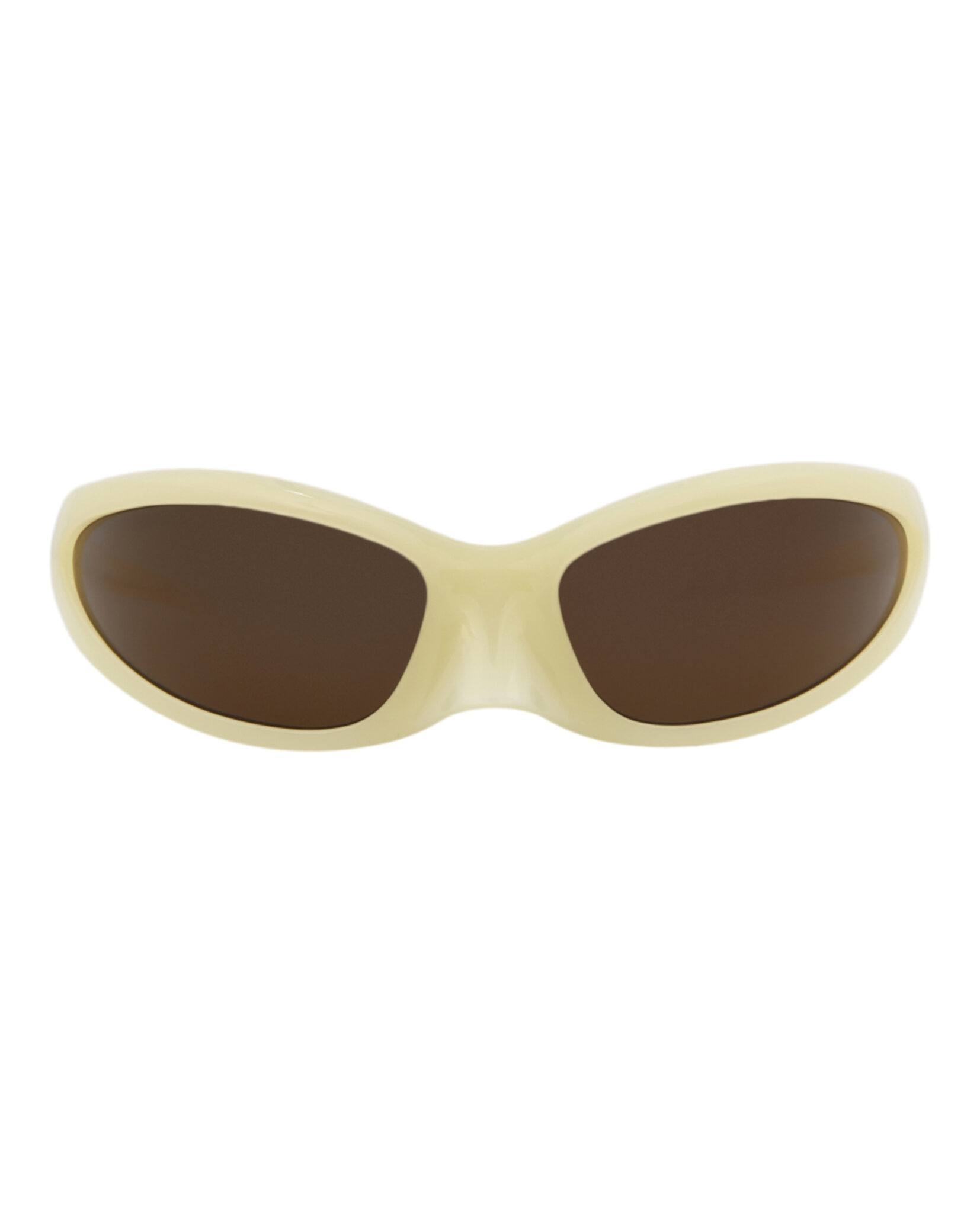 GAFAS DE SOL BALENCIAGA SHIELD-FRAME BIO INJECTION UNISEX EN AMARILLO AMARILLO Y MARRÓ - 1