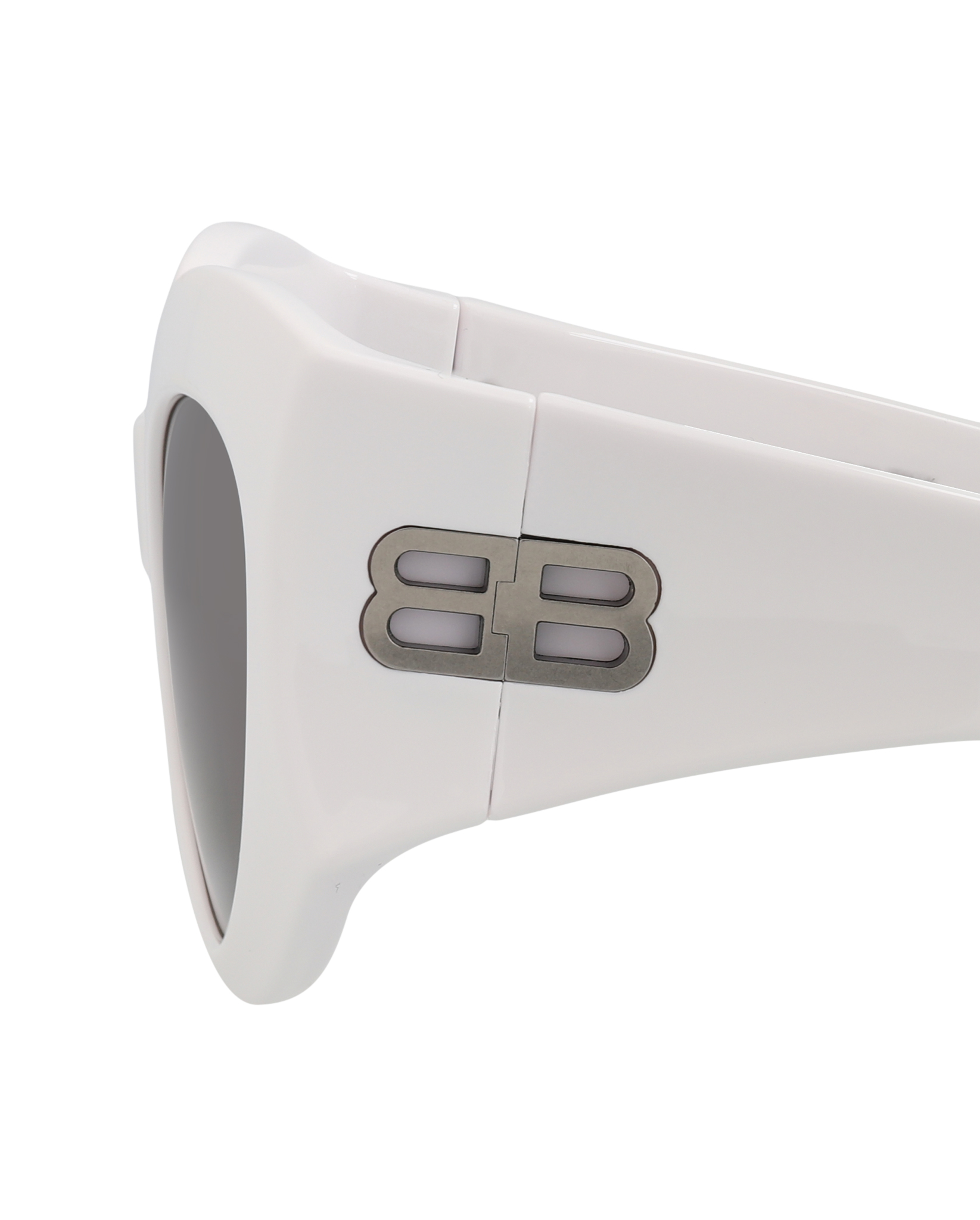 GAFAS DE SOL BALENCIAGA CON MONTURA DE OJO DE GATO BIO INJECTION (MUJER) EN BLANCO BLANCO Y GRI - 5