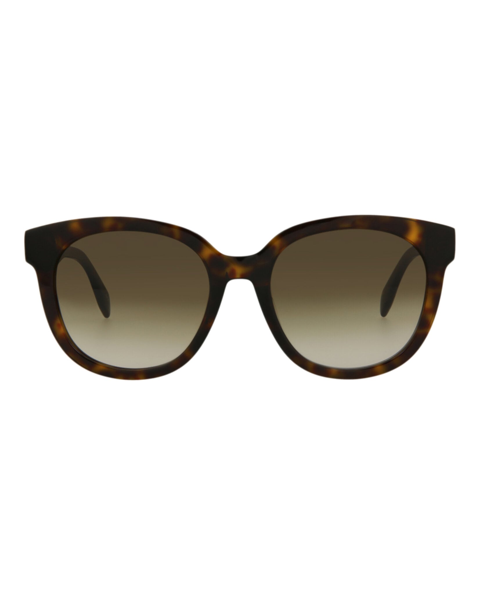 GAFAS DE SOL ALEXANDER MCQUEEN DE ACETATO CON MONTURA REDONDA UNISEX EN HAVANA BROWN - 1