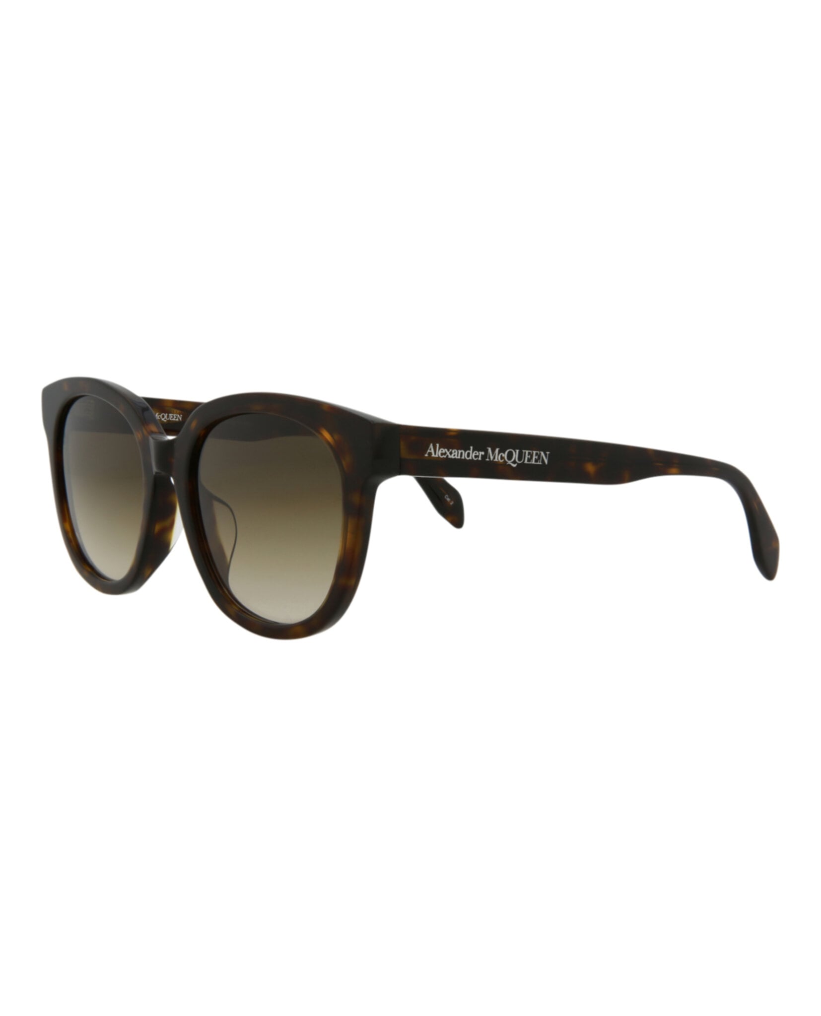 GAFAS DE SOL ALEXANDER MCQUEEN DE ACETATO CON MONTURA REDONDA UNISEX EN HAVANA BROWN - 2