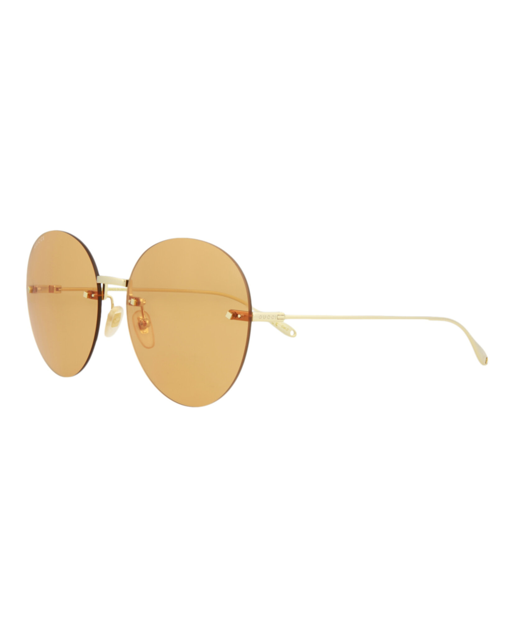 GAFAS DE SOL GUCCI DE METAL CON MONTURA REDONDA (MUJER) EN COLOR DORADO Y NARANJA - 2