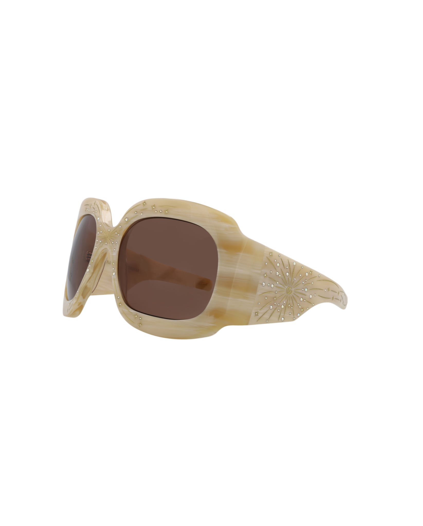 GAFAS DE SOL GUCCI SHIELD-FRAME DE ACETATO (MUJER) EN BEIGE BEIGE Y MARRÓN - 2