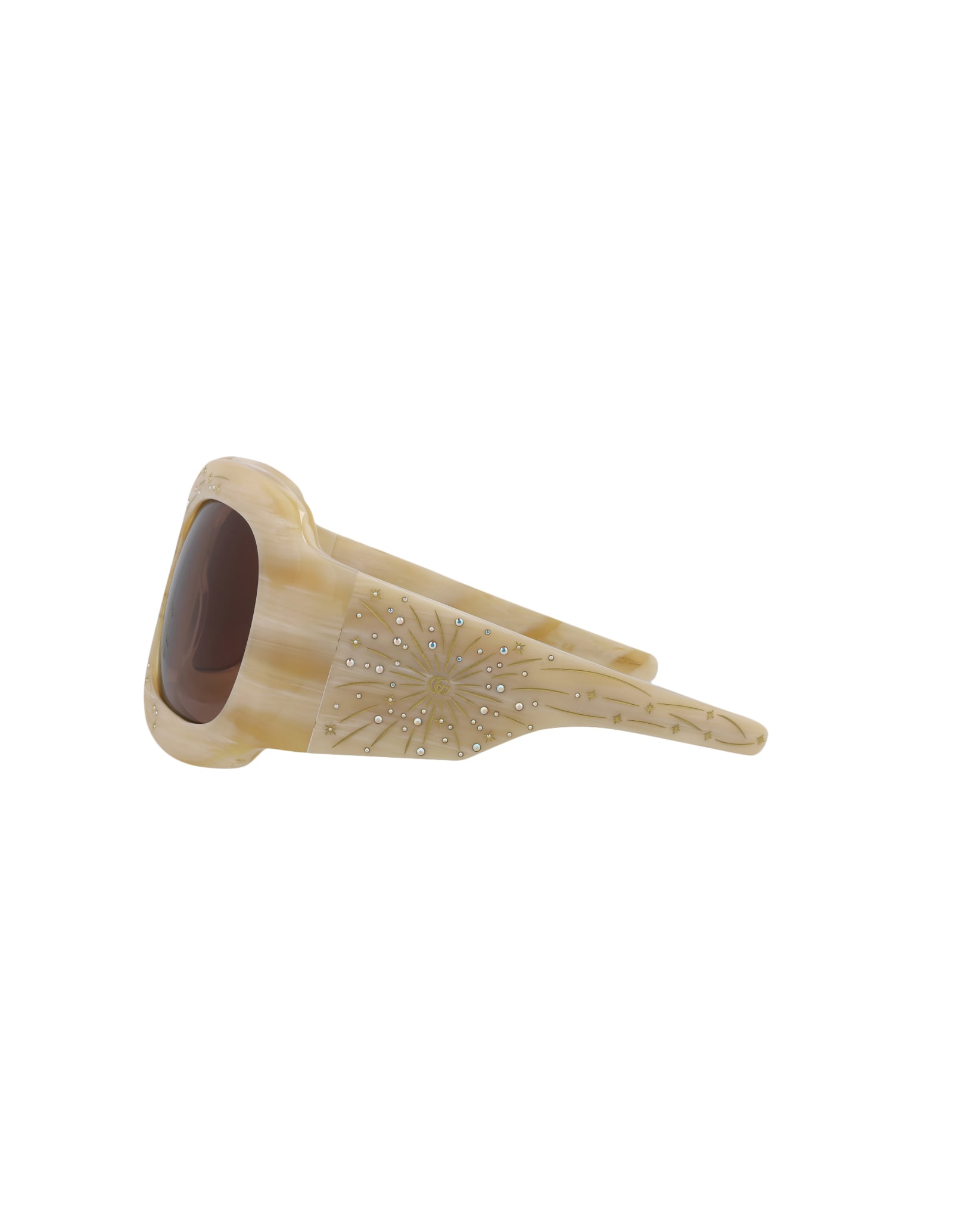 GAFAS DE SOL GUCCI SHIELD-FRAME DE ACETATO (MUJER) EN BEIGE BEIGE Y MARRÓN - 3