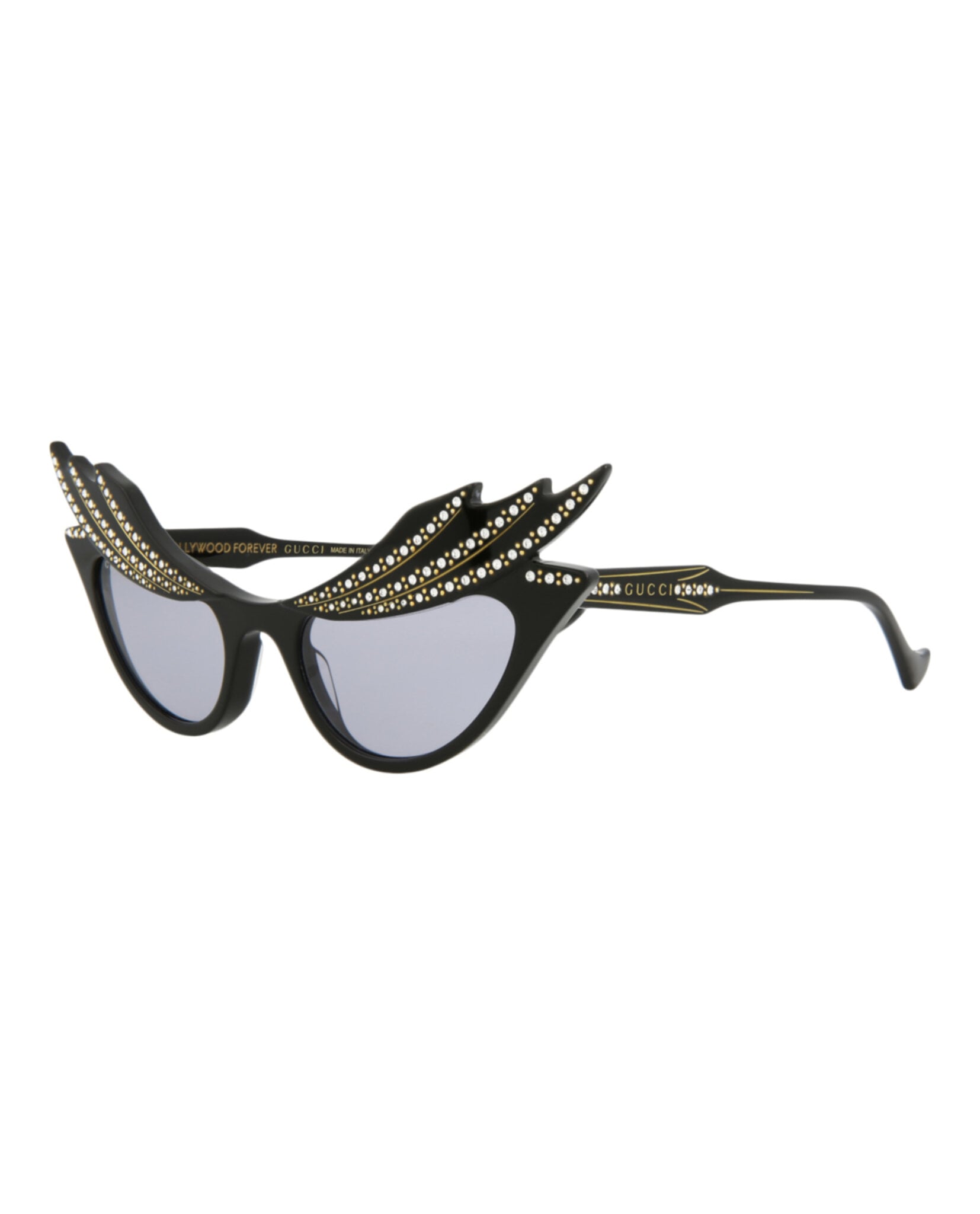 GAFAS DE SOL GUCCI DE ACETATO CON MONTURA EN FORMA DE OJO DE GATO (MUJER) EN NEGRO NEGRO Y VIOLE - 2
