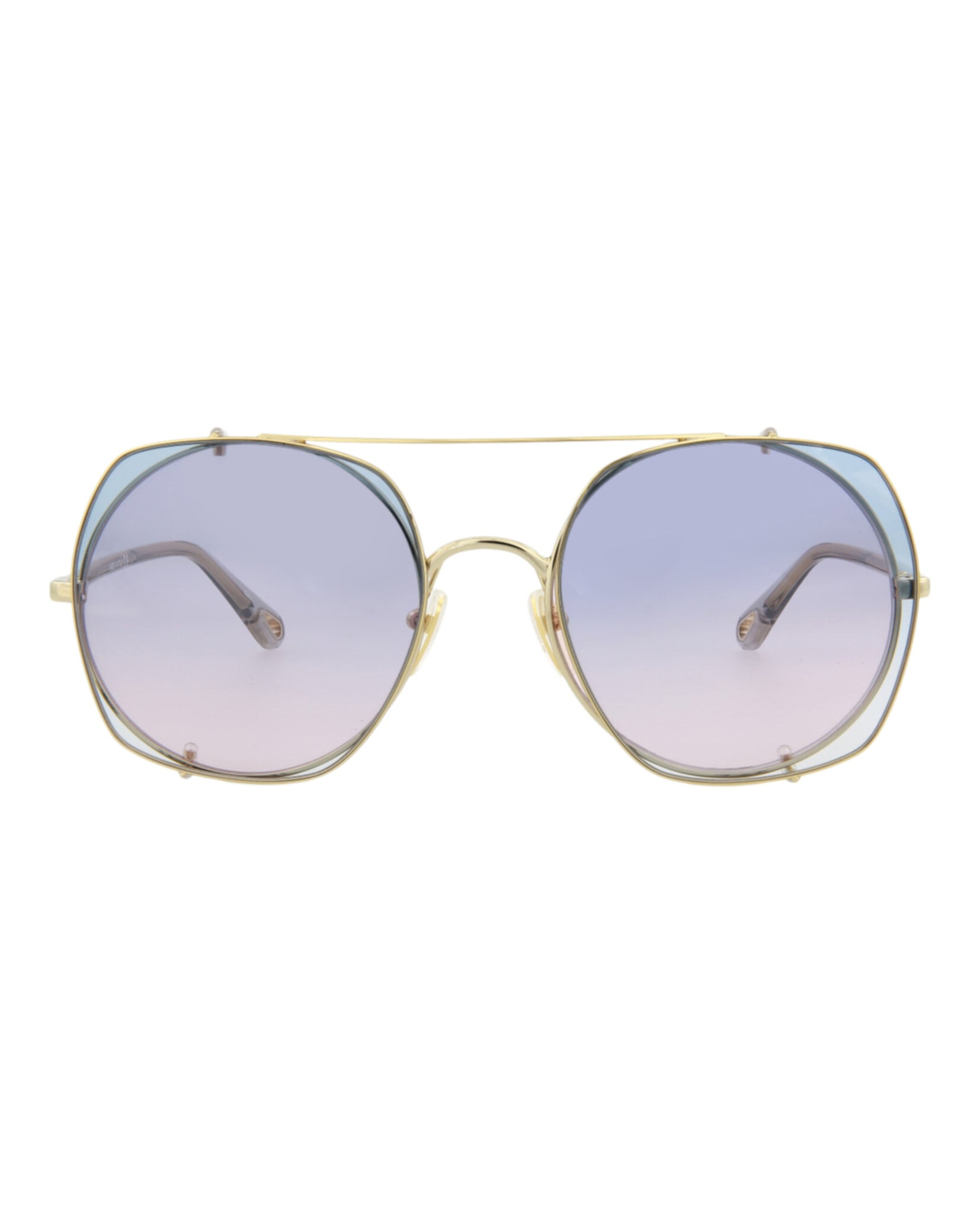 GAFAS DE SOL CHLOÉ DE METAL CON MONTURA CUADRADA (MUJER) EN DORADO GRIS CLARO - 1