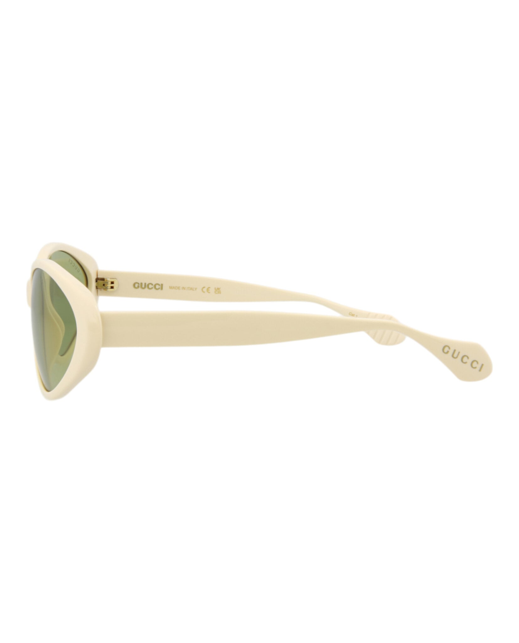 GAFAS DE SOL GUCCI DE ACETATO RECICLADO CON MONTURA REDONDA (MUJER) EN COLOR VERDE MARFIL - 3