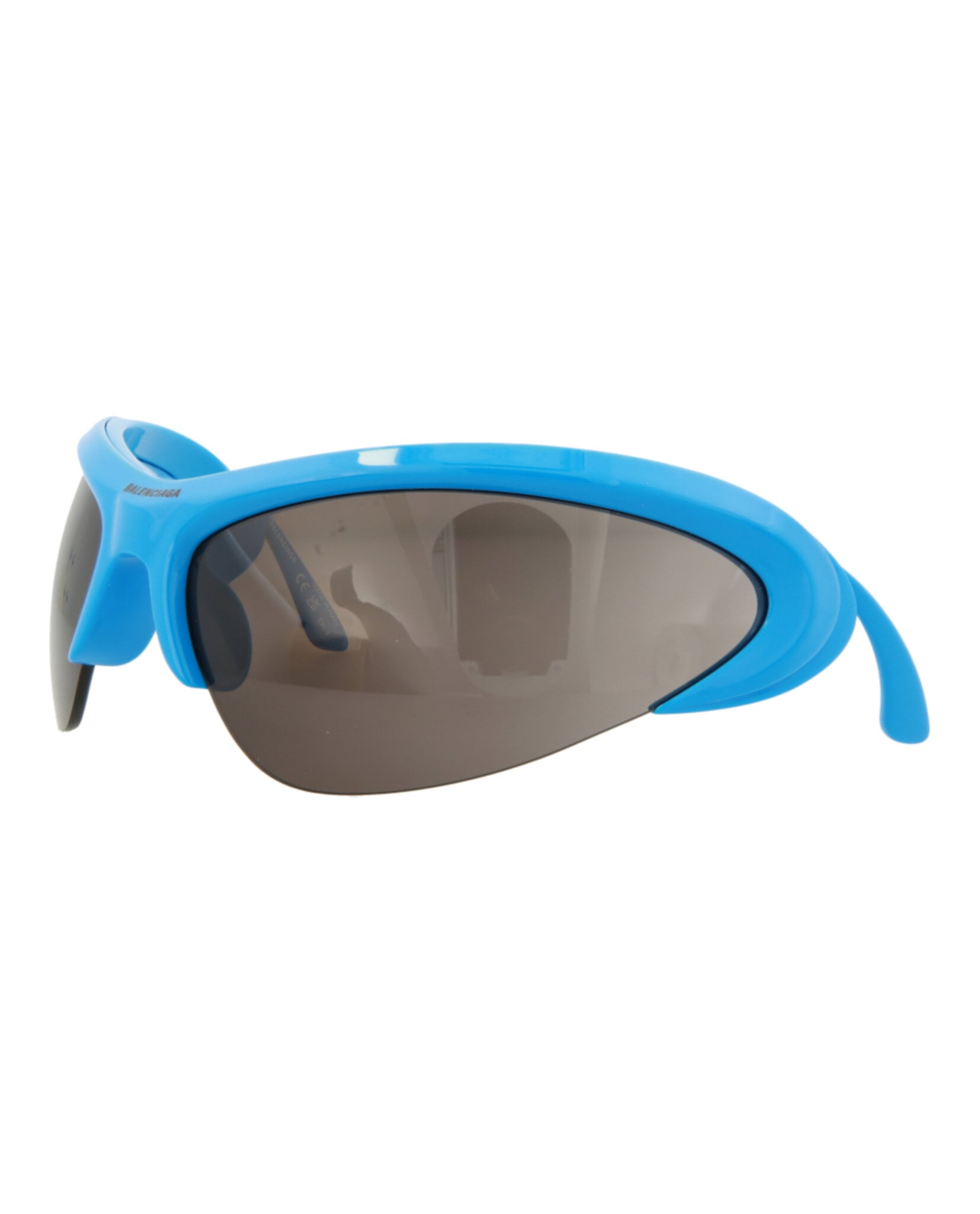 GAFAS DE SOL BALENCIAGA SHIELD-FRAME BIO INJECTION UNISEX EN AZUL CLARO Y GRIS PLATEADO - 2