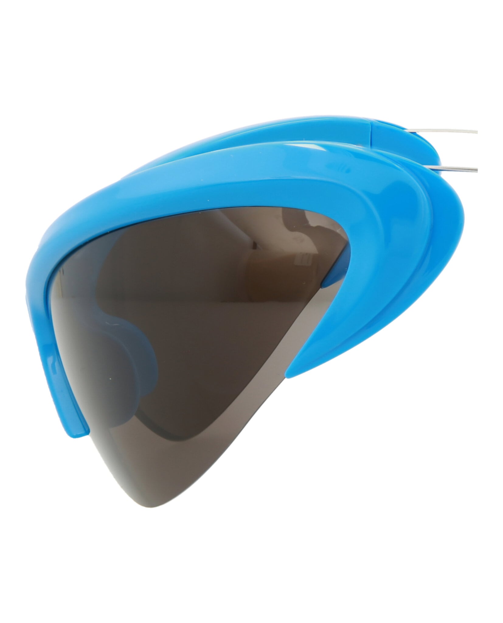 GAFAS DE SOL BALENCIAGA SHIELD-FRAME BIO INJECTION UNISEX EN AZUL CLARO Y GRIS PLATEADO - 5