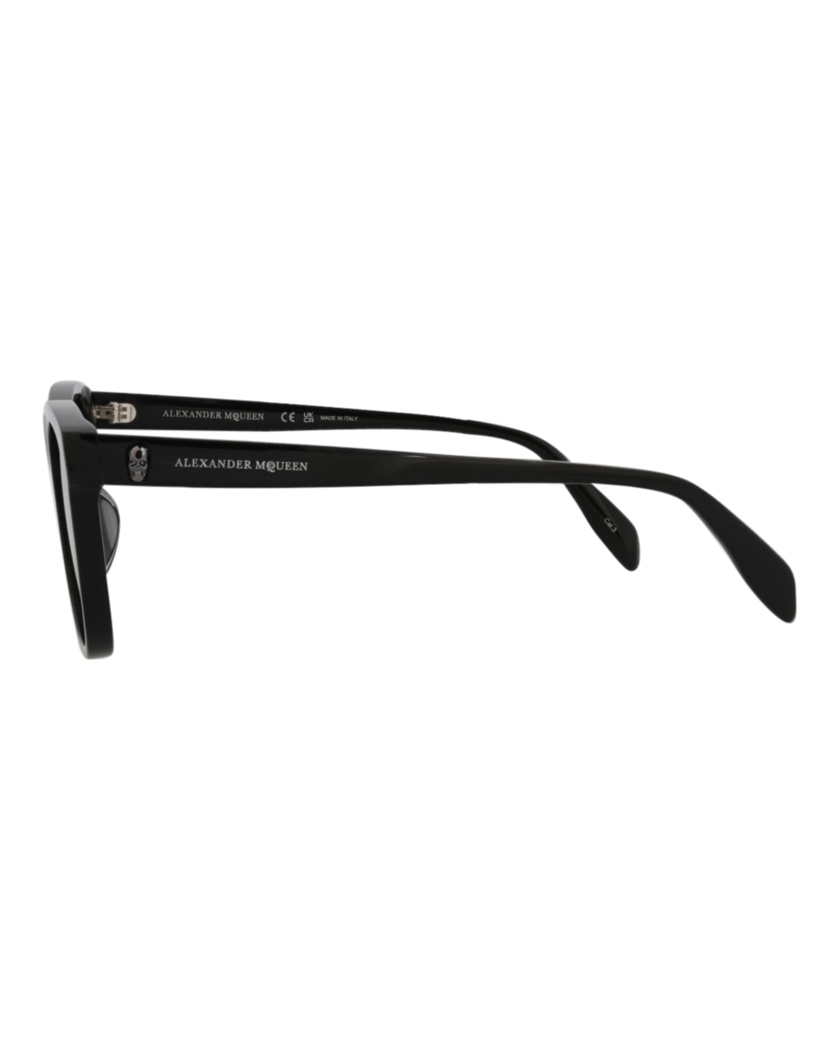 GAFAS DE SOL ALEXANDER MCQUEEN DE ACETATO CON MONTURA CUADRADA UNISEX EN NEGRO NEGRO Y - 3