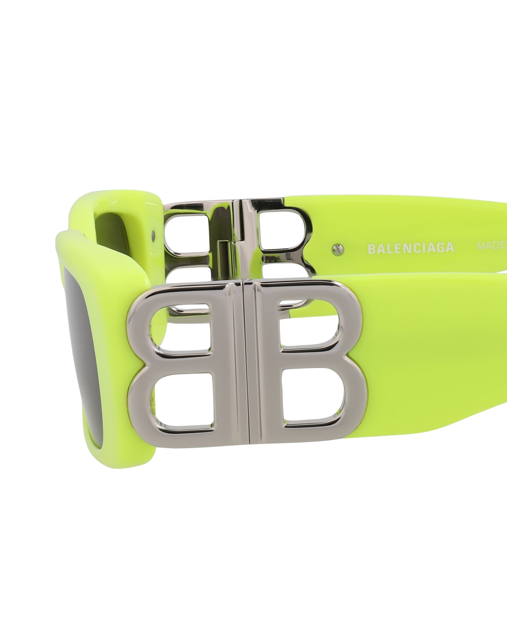 GAFAS DE SOL BALENCIAGA DE ACETATO CON MONTURA CUADRADA (MUJER) EN COLOR AMARILLO PLATEADO Y GRIS - 4