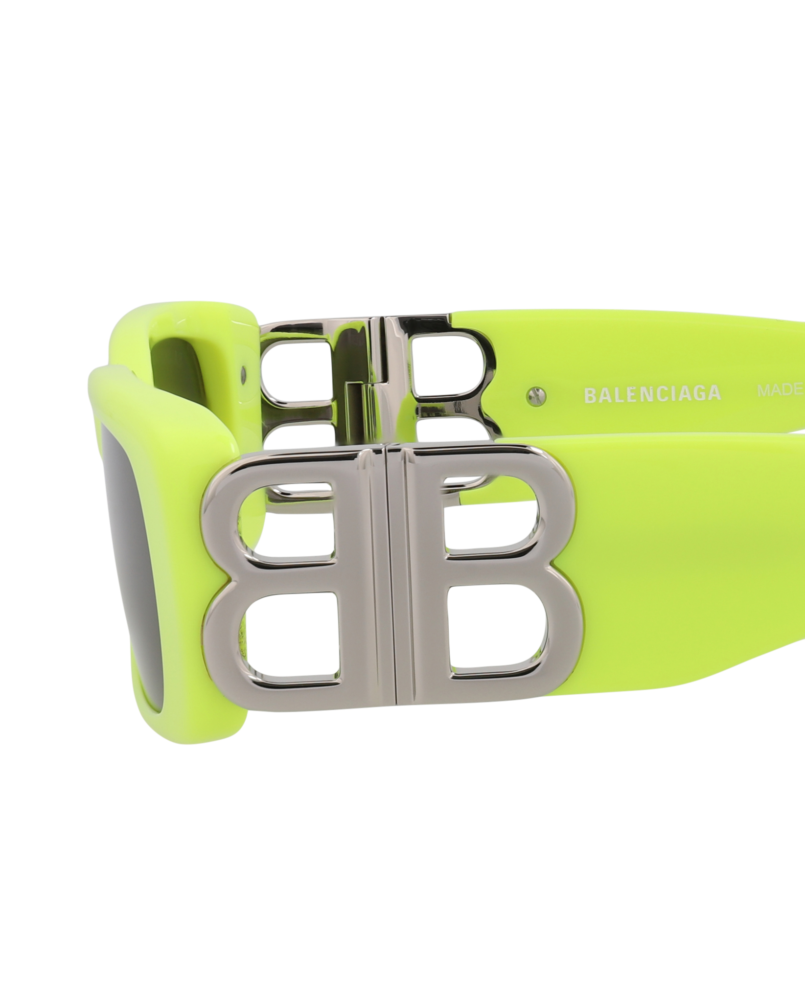 GAFAS DE SOL BALENCIAGA DE ACETATO CON MONTURA CUADRADA (MUJER) EN COLOR AMARILLO PLATEADO Y GRIS - 5
