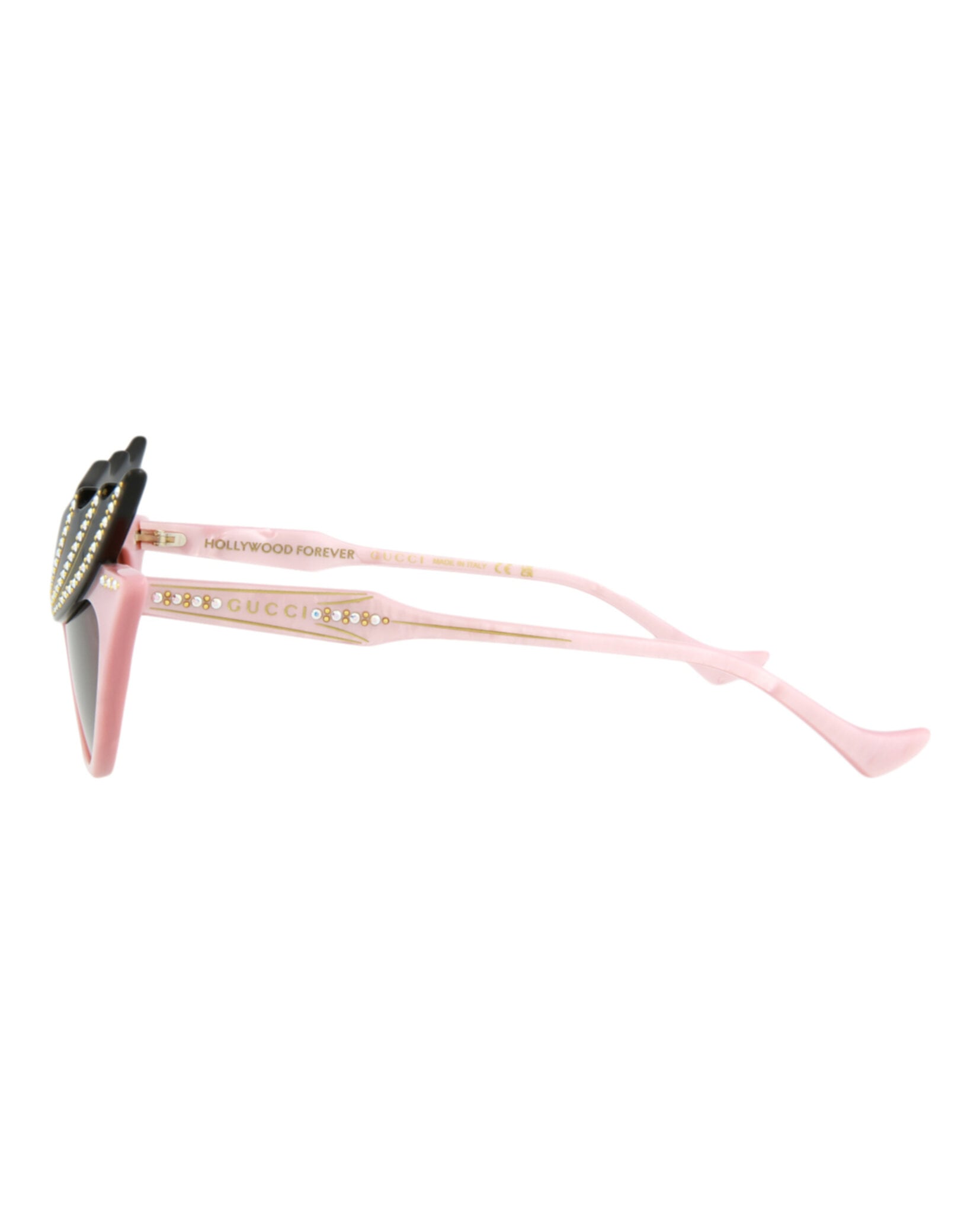 GAFAS DE SOL GUCCI DE ACETATO CON MONTURA EN FORMA DE OJO DE GATO (MUJER) EN ROSA ROSA Y MARRÓN - 3