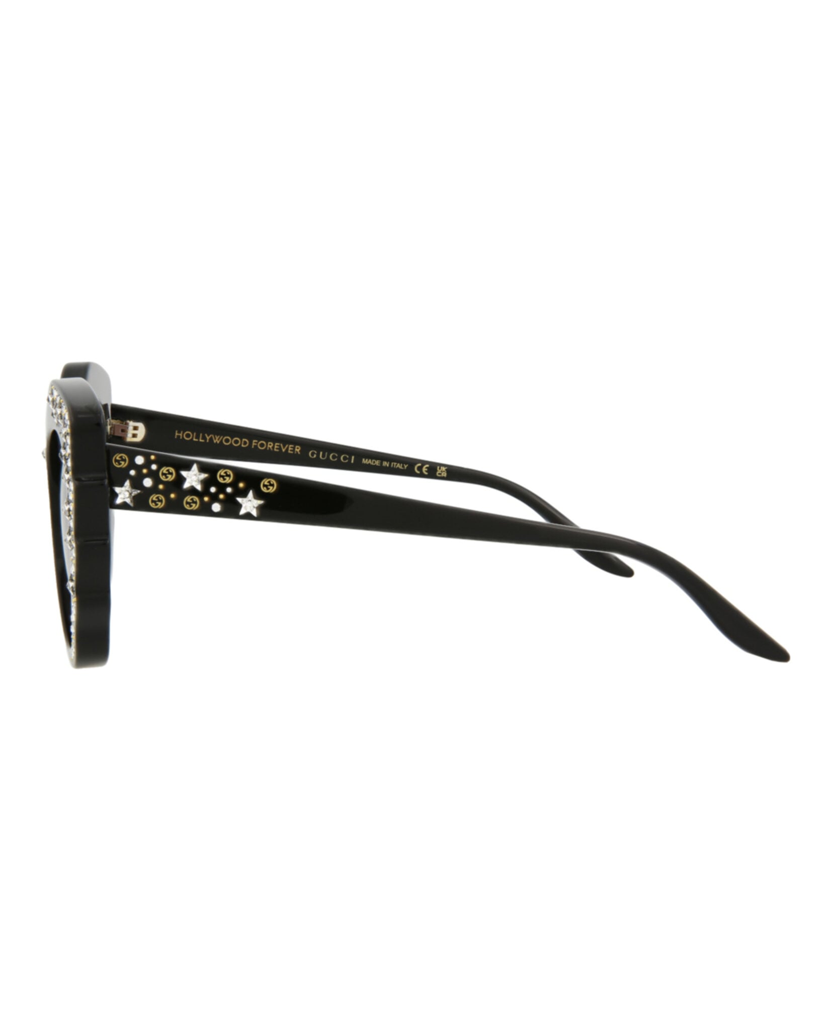 GAFAS DE SOL GUCCI DE ACETATO CON MONTURA EN FORMA DE OJO DE GATO (MUJER) EN NEGRO NEGRO Y ROJO - 3