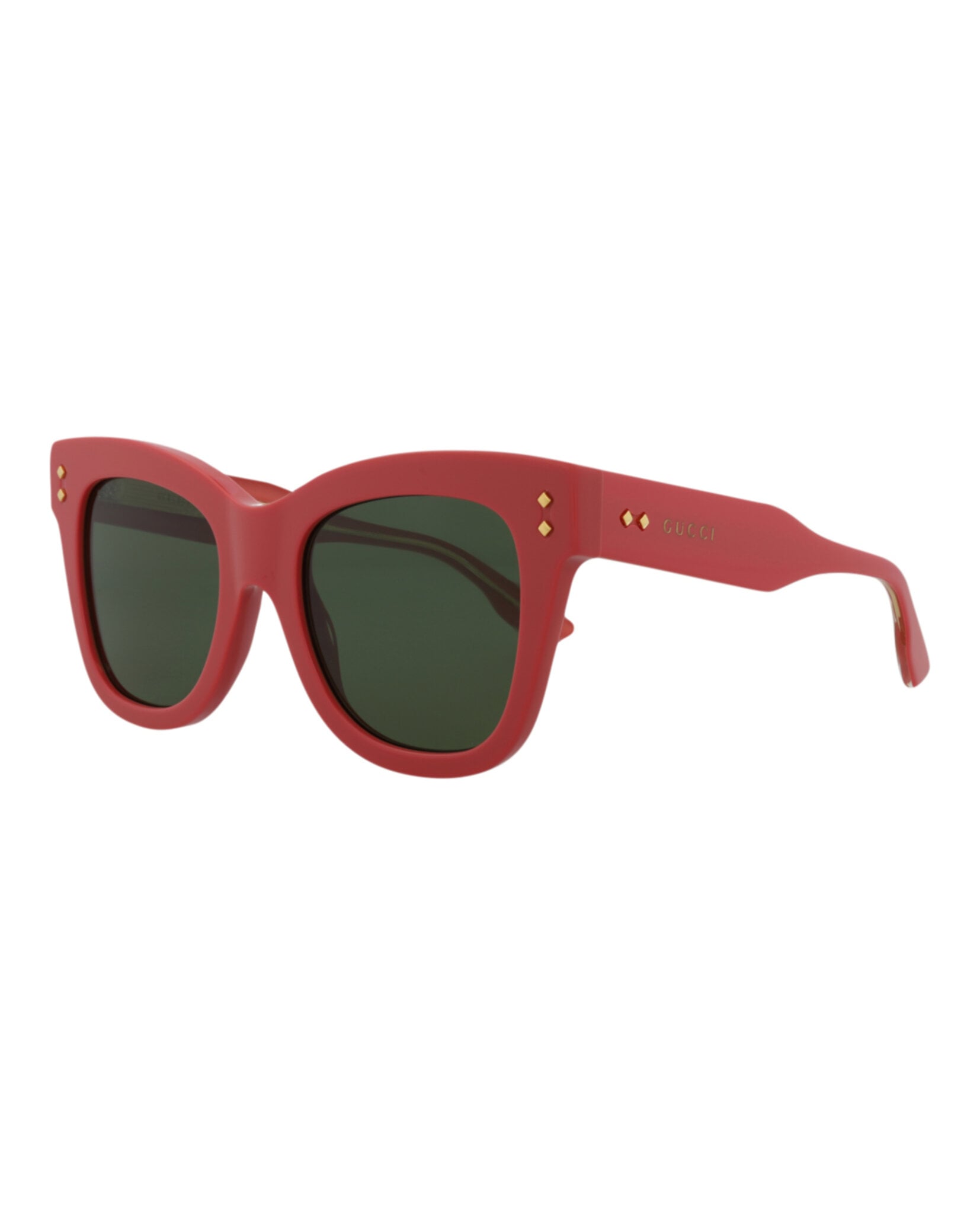GAFAS DE SOL GUCCI DE ACETATO CON MONTURA EN FORMA DE OJO DE GATO (MUJER) EN ROSA ROSA Y VERDE - 2