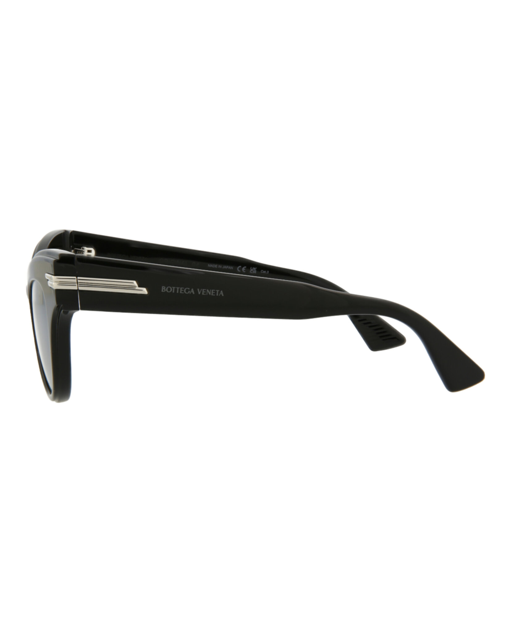 GAFAS DE SOL BOTTEGA VENETA DE ACETATO CON MONTURA DE OJO DE GATO (MUJER) EN NEGRO NEGRO Y PLATE - 3