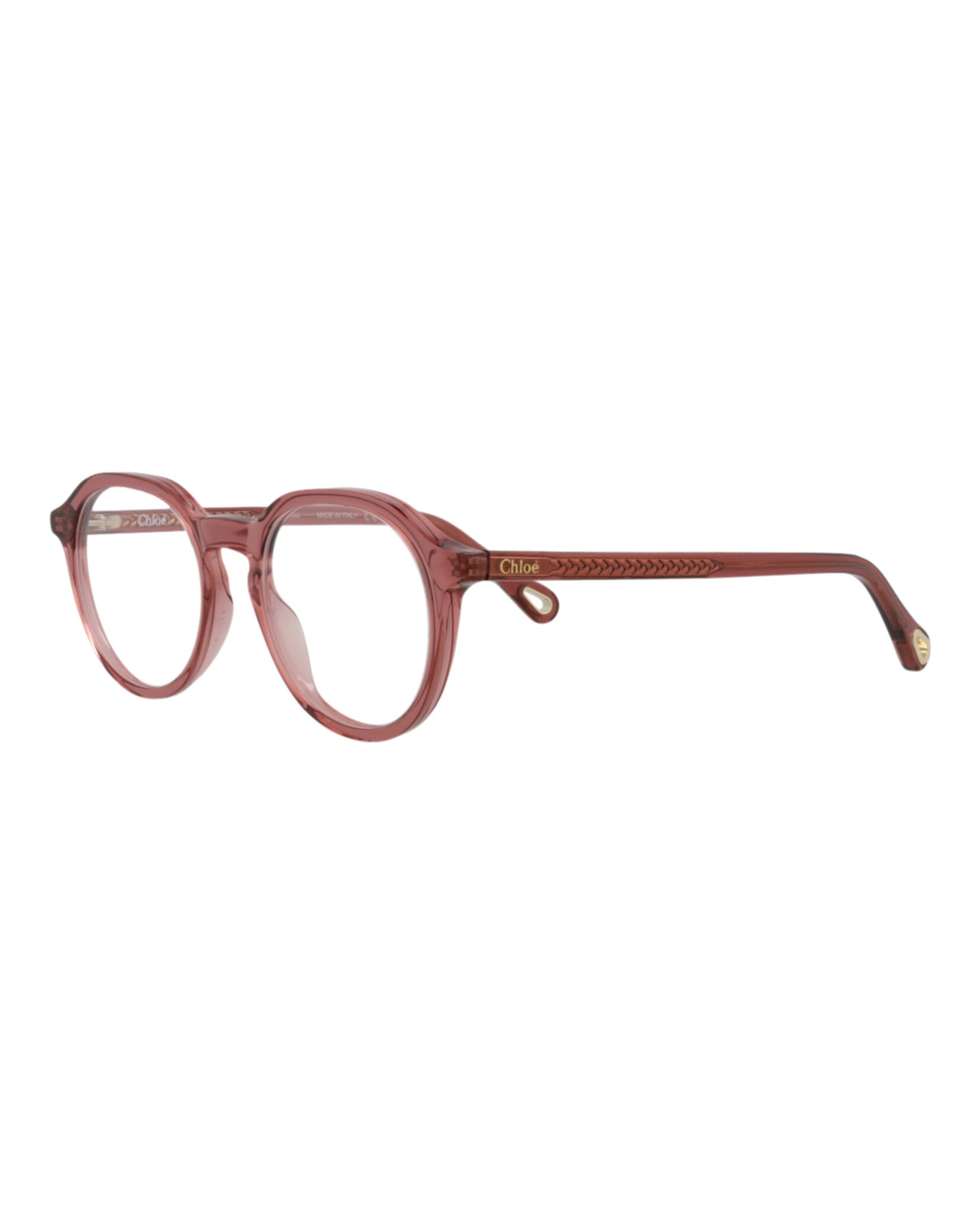 MONTURA ÓPTICA CHLOÉ DE BIOACETATO CON MARCO REDONDO (MUJER) EN ROSA ROSA Y TRANSPARENTE - 2