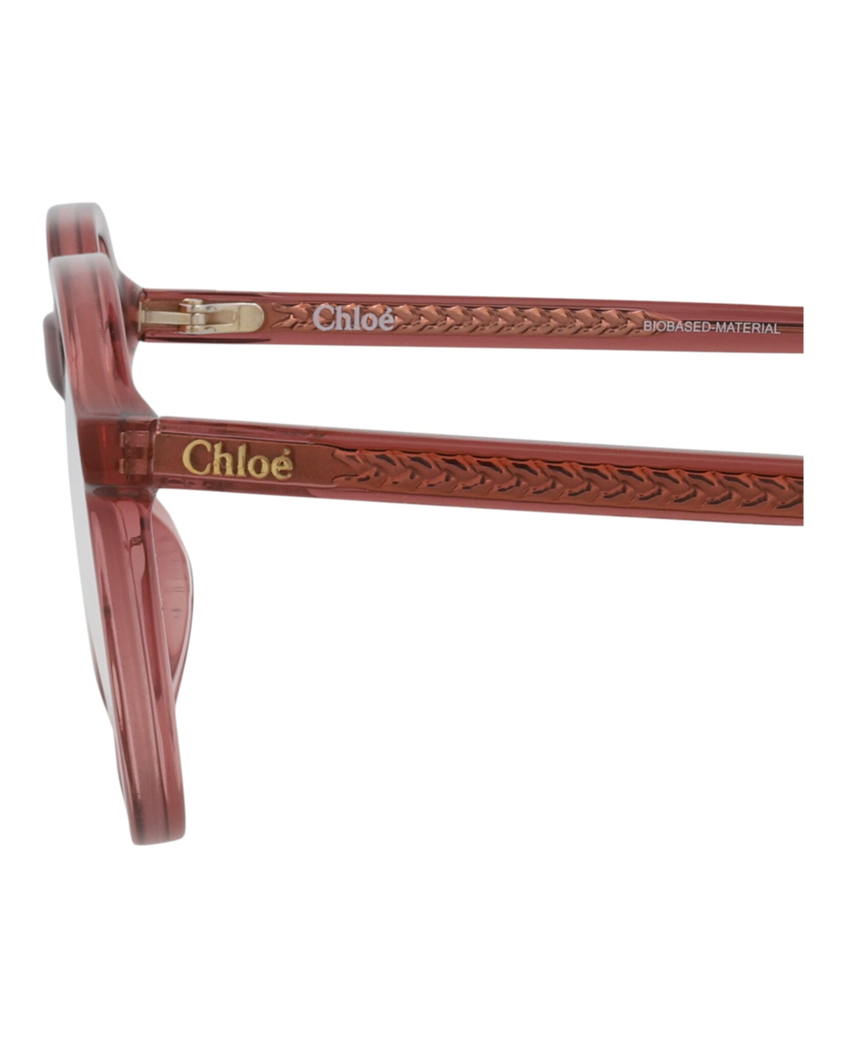 MONTURA ÓPTICA CHLOÉ DE BIOACETATO CON MARCO REDONDO (MUJER) EN ROSA ROSA Y TRANSPARENTE - 4