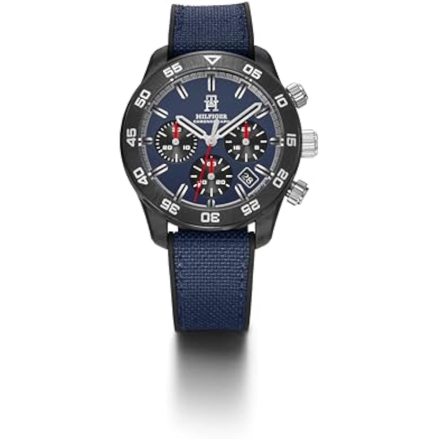 TOMMY HILFIGER RELOJ CRONÓGRAFO PARA HOMBRE – CORREA CORDURA CON RESPALDO DE SILICONA – RESISTENCIA - 2