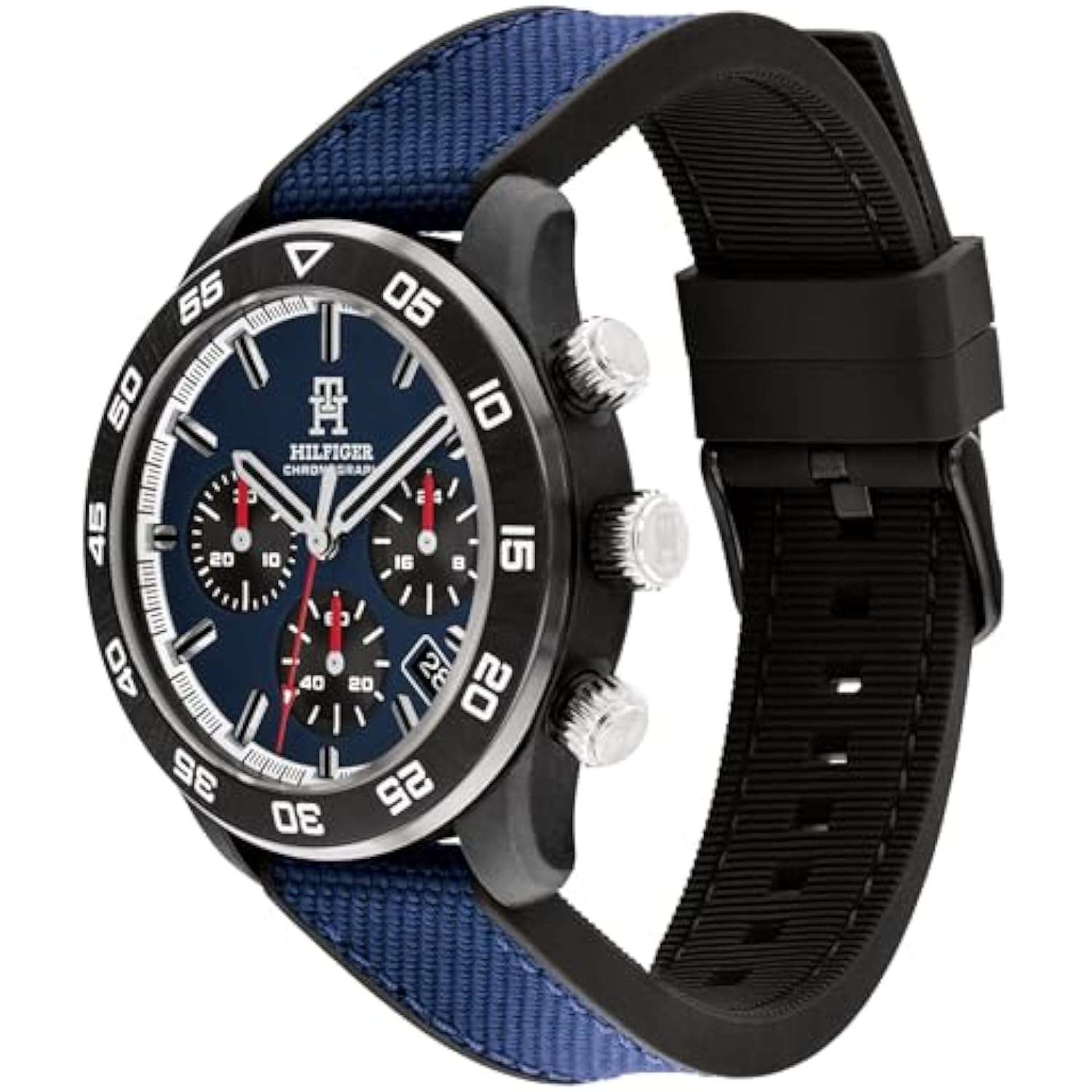 TOMMY HILFIGER RELOJ CRONÓGRAFO PARA HOMBRE – CORREA CORDURA CON RESPALDO DE SILICONA – RESISTENCIA - 3