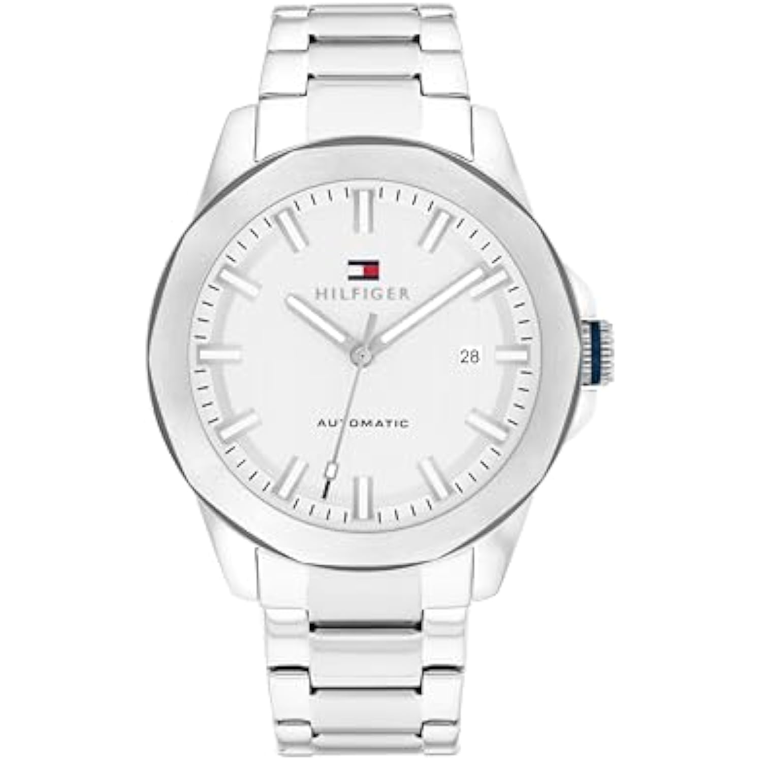 TOMMY HILFIGER RELOJ AUTOMÁTICO PARA HOMBRE – CAJA DE ACERO INOXIDABLE DE 1.732 IN Y PULSERA DE ESLA - 1