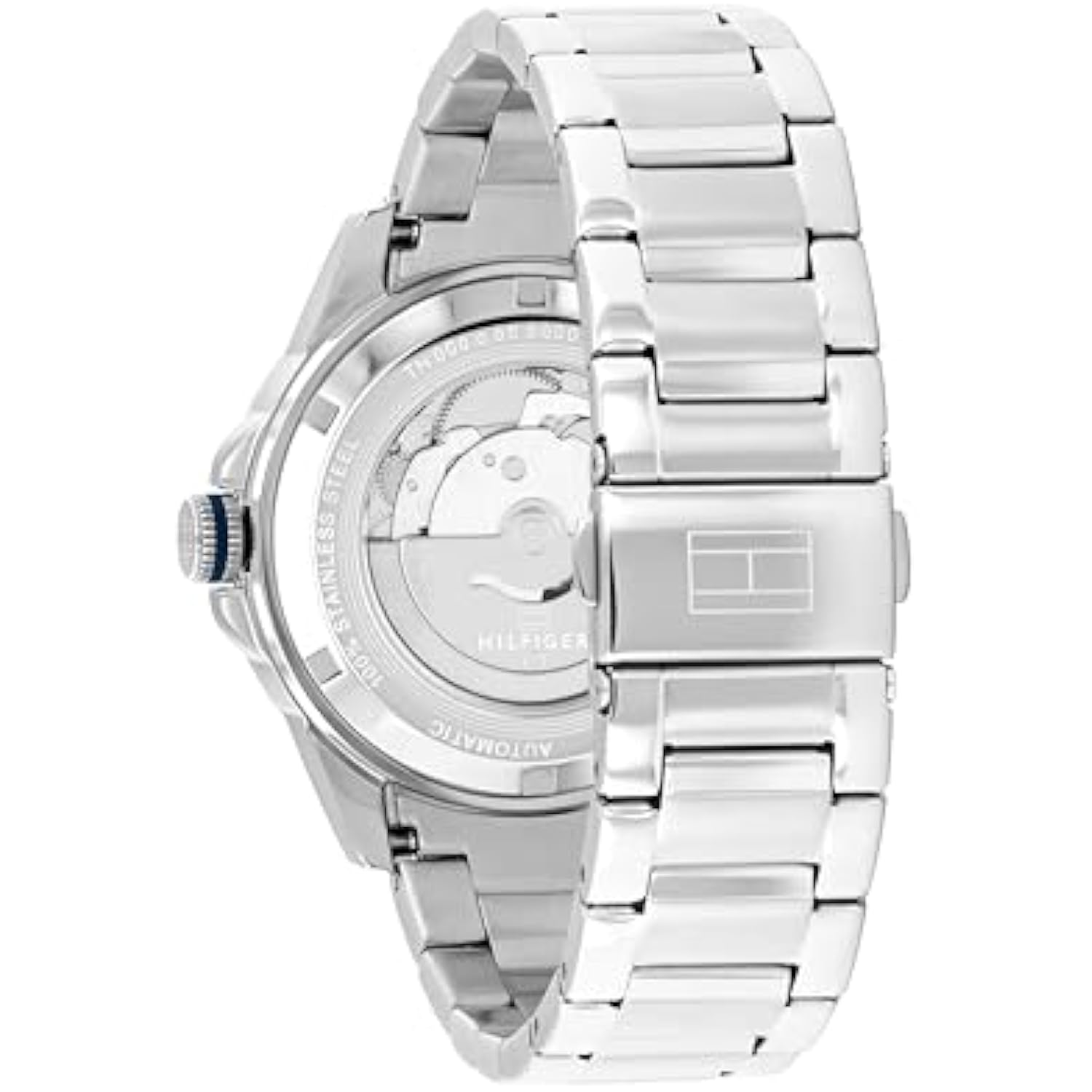 TOMMY HILFIGER RELOJ AUTOMÁTICO PARA HOMBRE – CAJA DE ACERO INOXIDABLE DE 1.732 IN Y PULSERA DE ESLA - 3