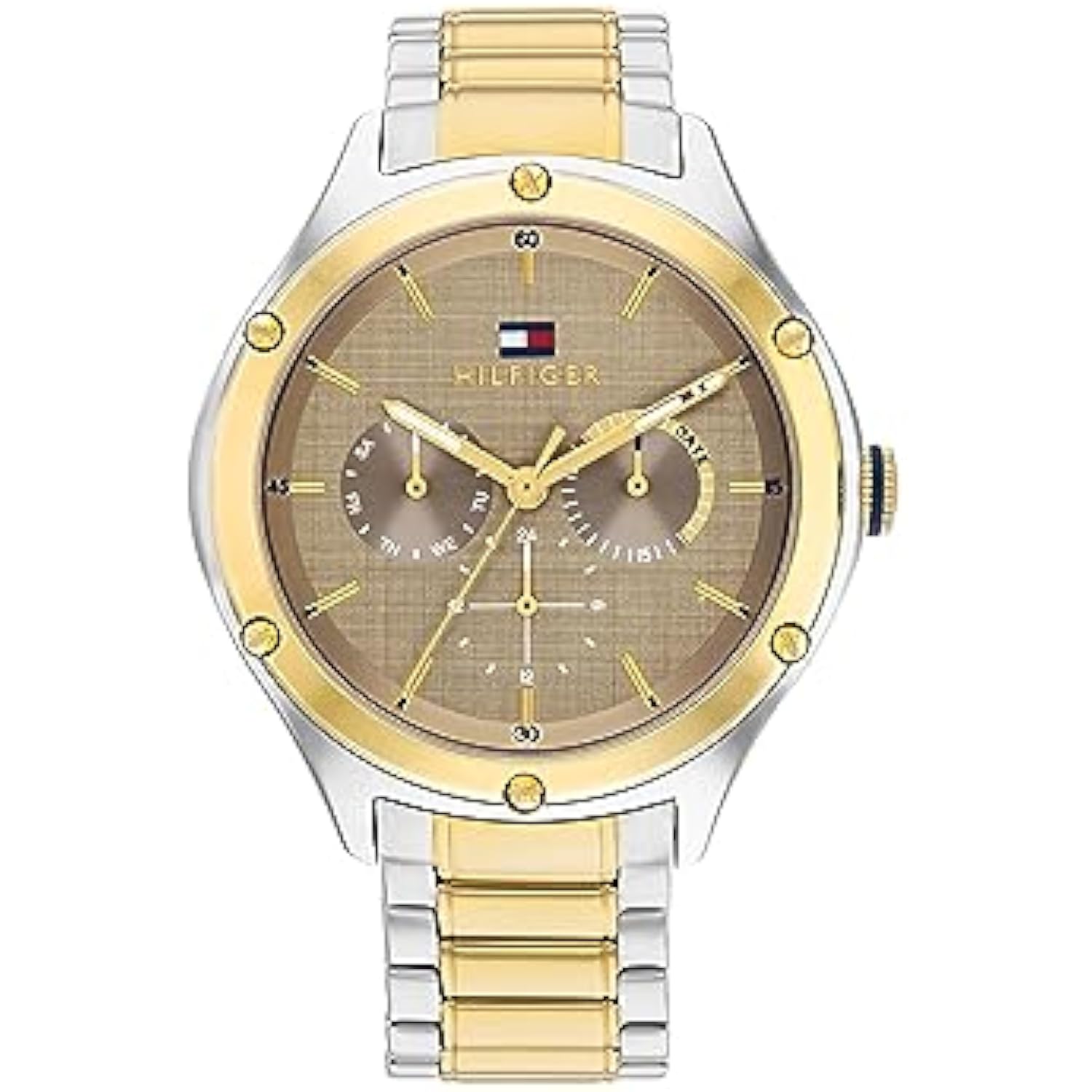 TOMMY HILFIGER RELOJ MULTIFUNCIÓN DE CUARZO PARA MUJER CON ESFERA GRIS PARDO (MODELO: 1782658) DOS T - 1