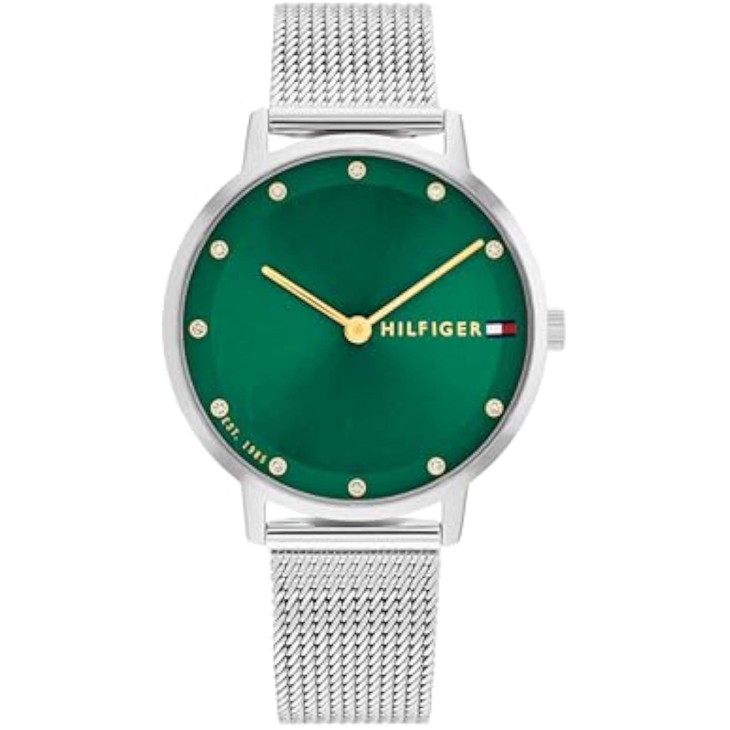 TOMMY HILFIGER RELOJ CLÁSICO DE CUARZO 2H ULTRA DELGADO PARA MUJER PULSERA DE MALLA DE ACERO INOXIDA - 1