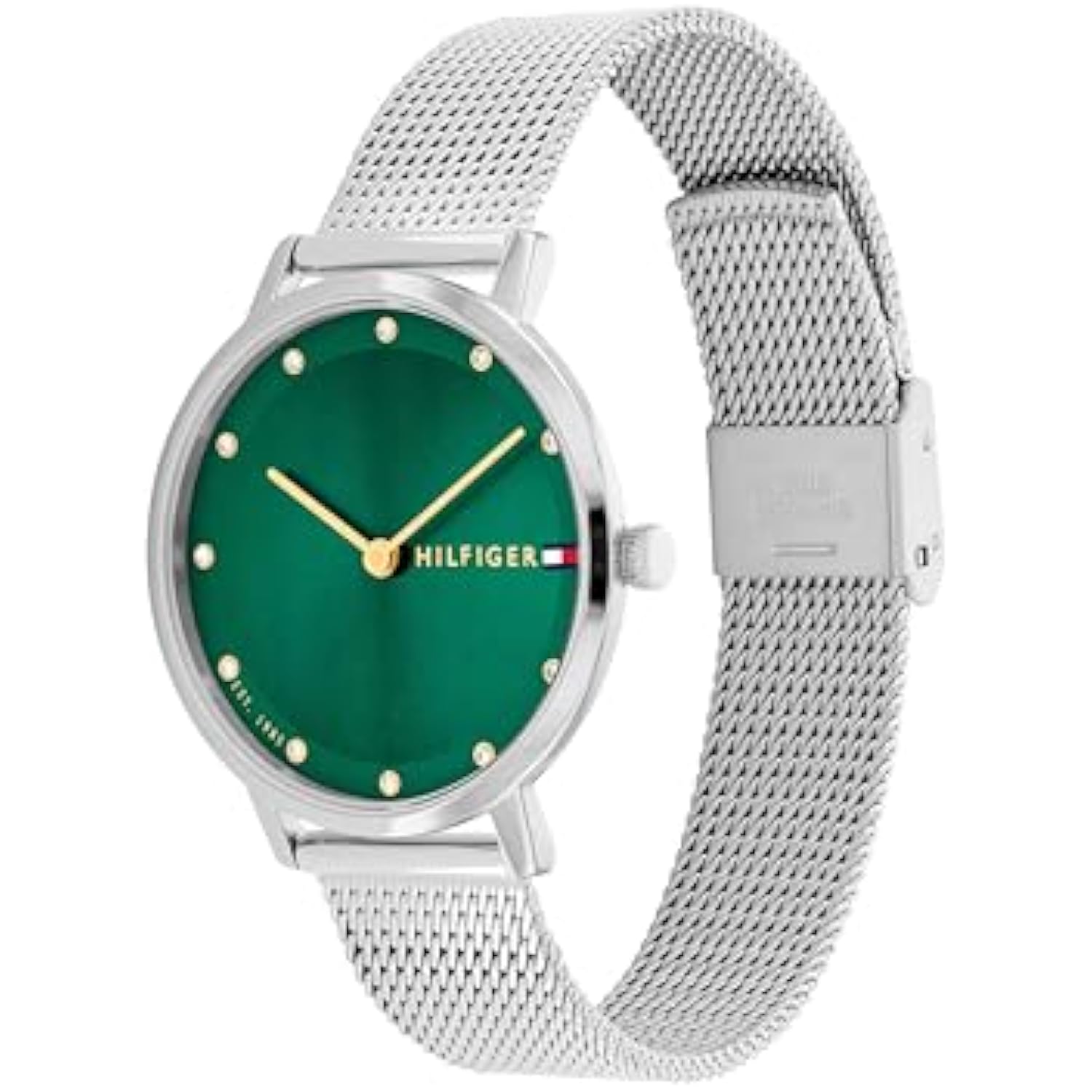 TOMMY HILFIGER RELOJ CLÁSICO DE CUARZO 2H ULTRA DELGADO PARA MUJER PULSERA DE MALLA DE ACERO INOXIDA - 2