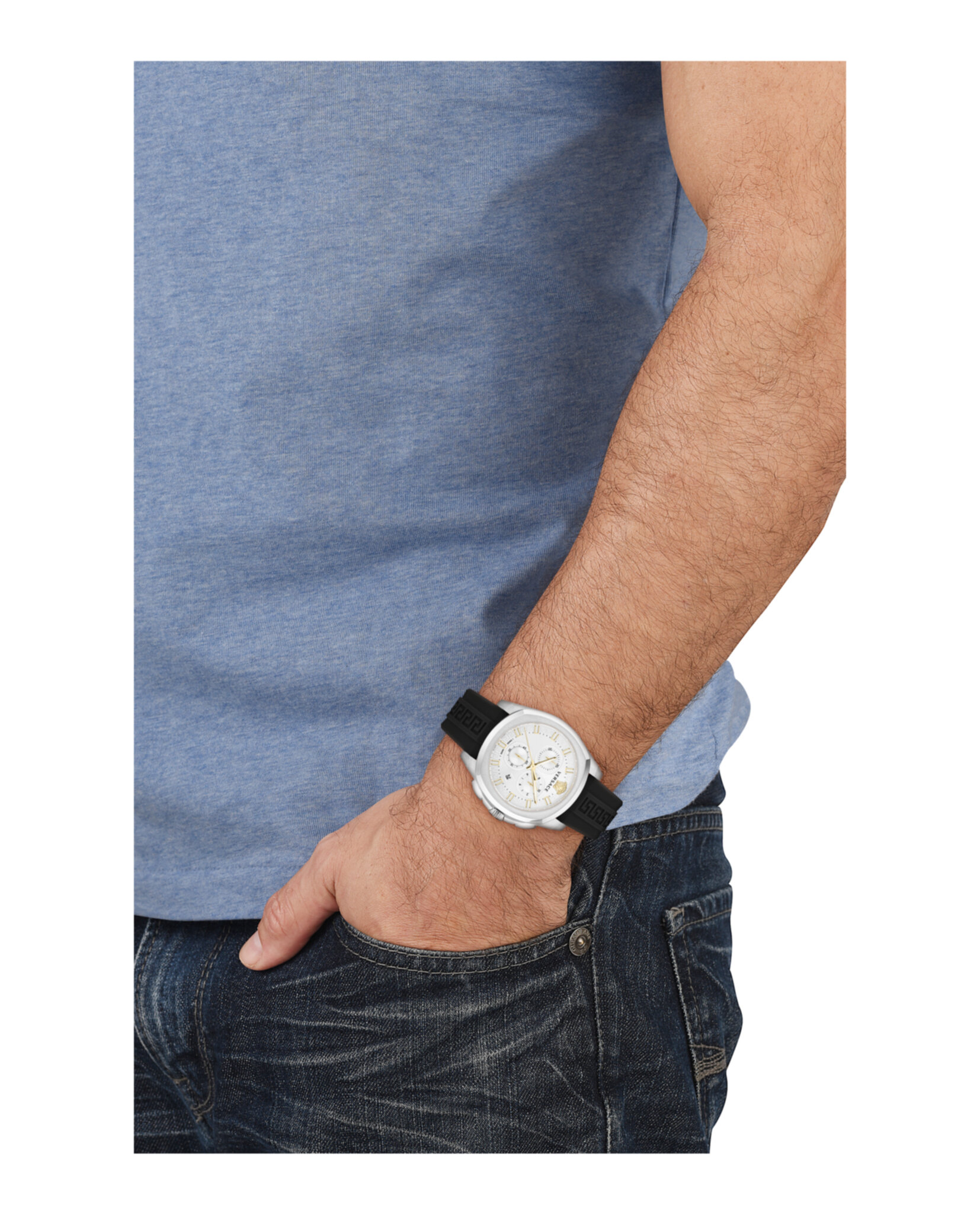 RELOJ VERSACE GEO CHRONO STRAP (HOMBRE) ACERO - 4