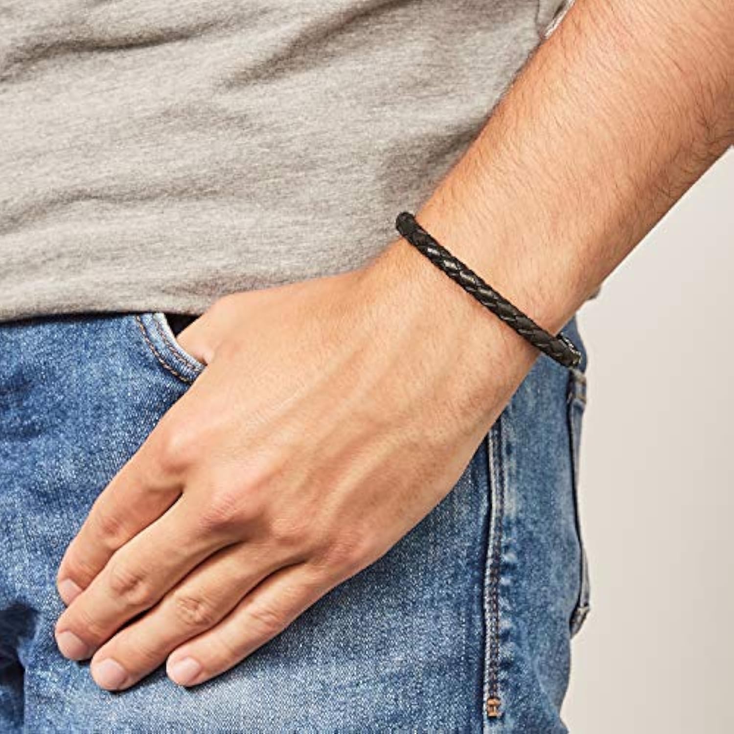 FOSSIL PULSERA CASUAL DE ACERO INOXIDABLE Y CUERO PARA HOMBRE - 2