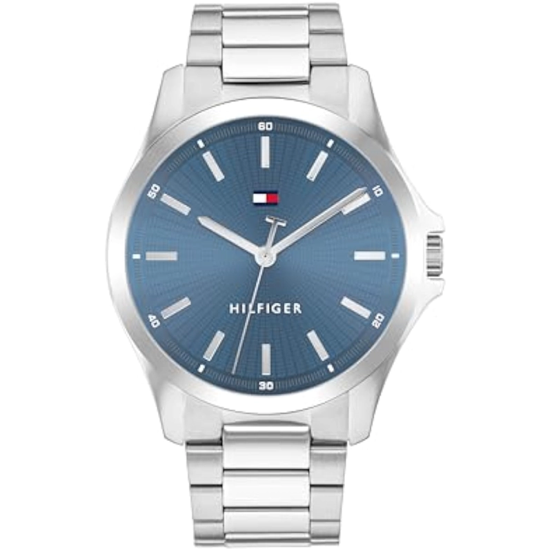 RELOJ DE CUARZO CON PULSERA DE ACERO INOXIDABLE RESISTENTE AL AGUA PARA HOMBRE - 1