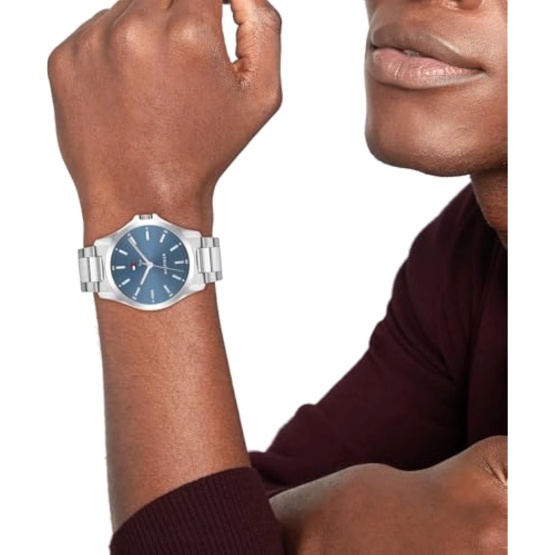 RELOJ DE CUARZO CON PULSERA DE ACERO INOXIDABLE RESISTENTE AL AGUA PARA HOMBRE - 3