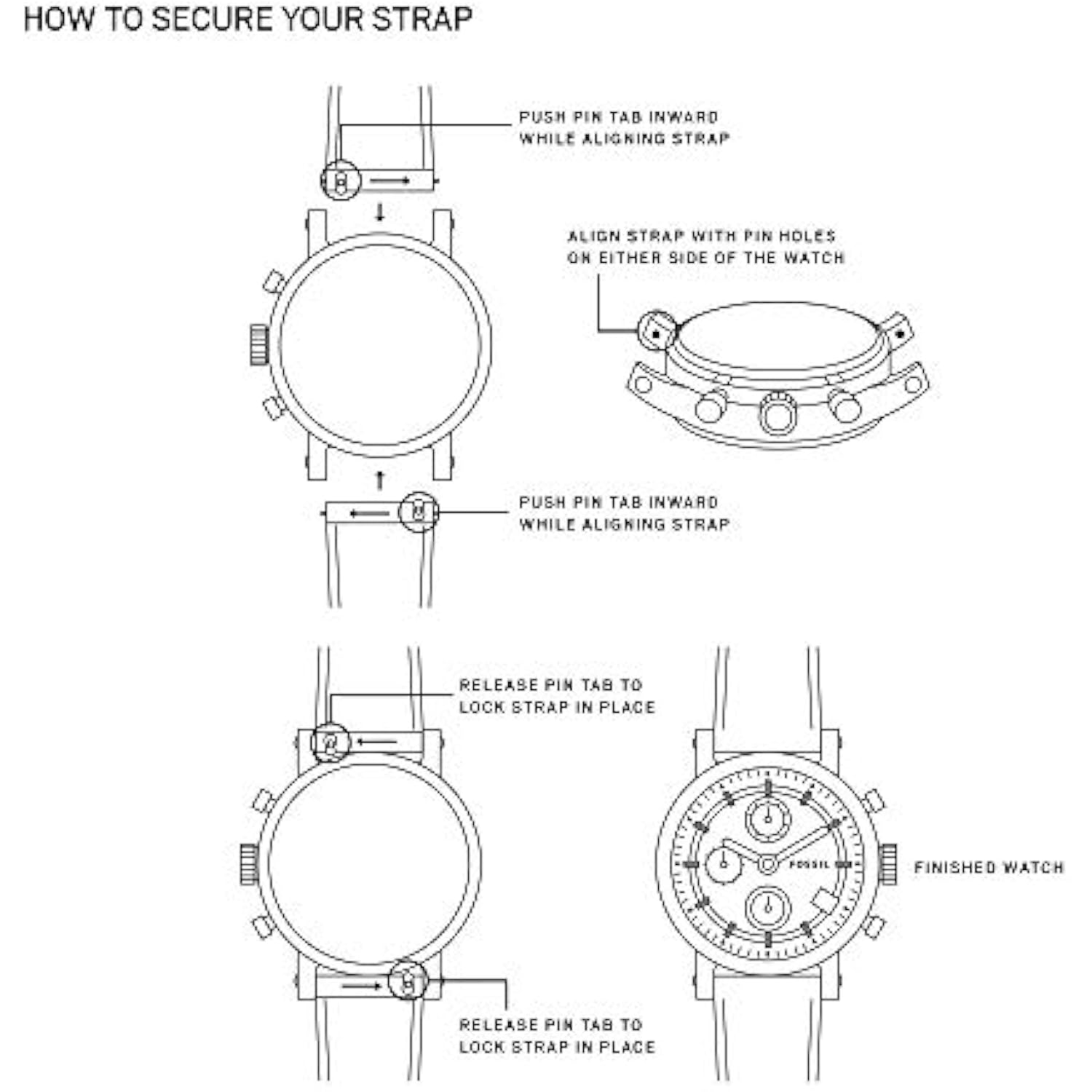 CORREA DE RELOJ INTERCAMBIABLE DE ACERO INOXIDABLE PARA HOMBRE - 2