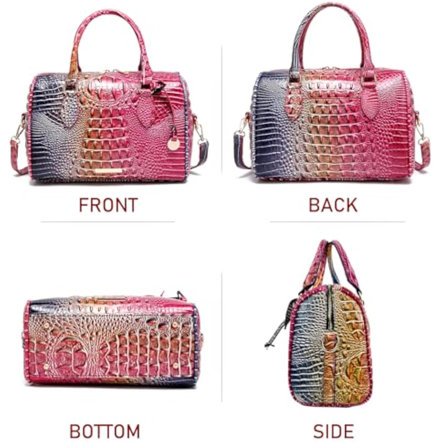 BOLSOS DE COCODRILO CON ASA SUPERIOR PARA MUJER - 4